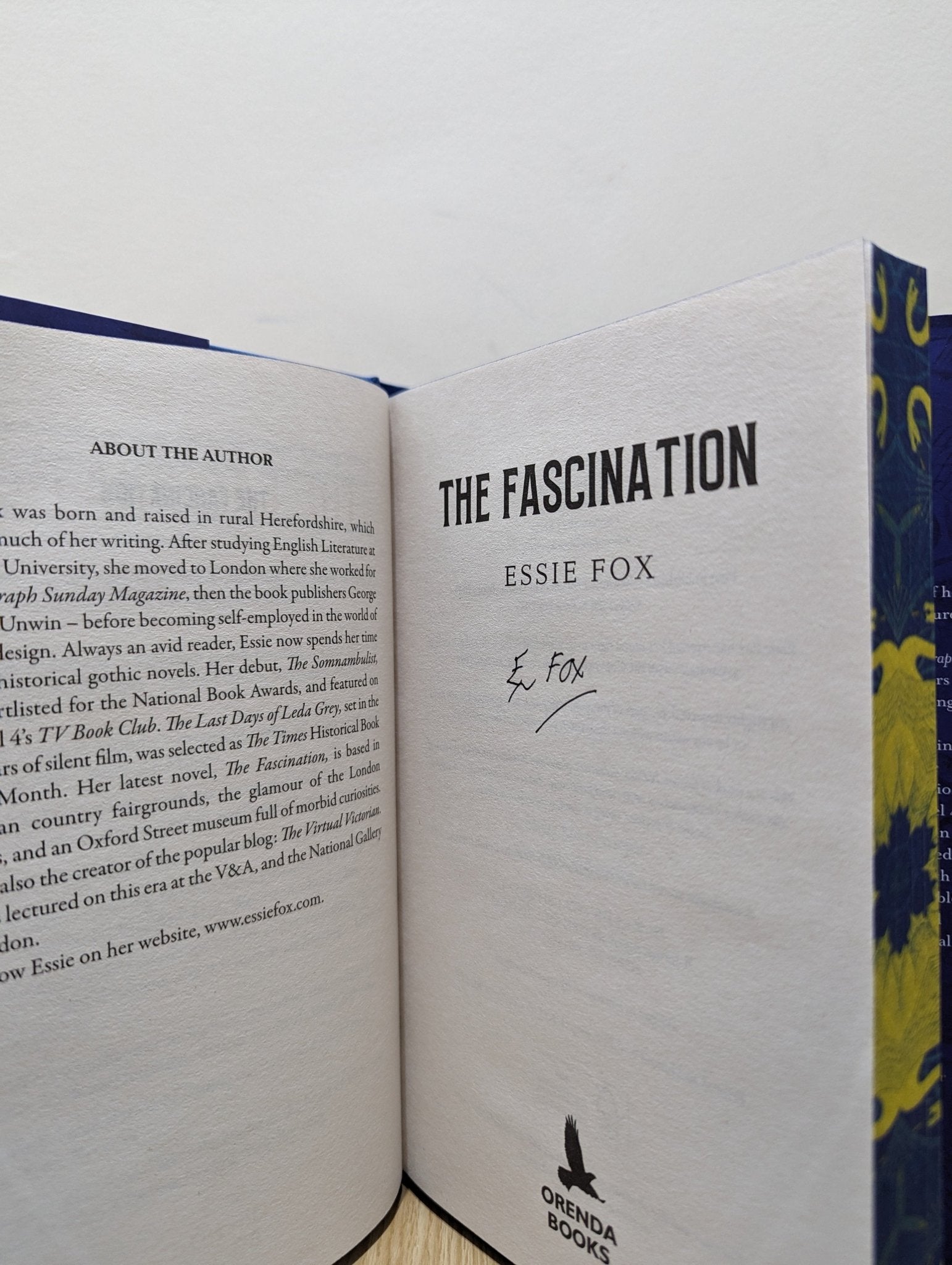 The Fascination by Essie Fox (Signed First Edition with sprayed edges) - Fialta Books