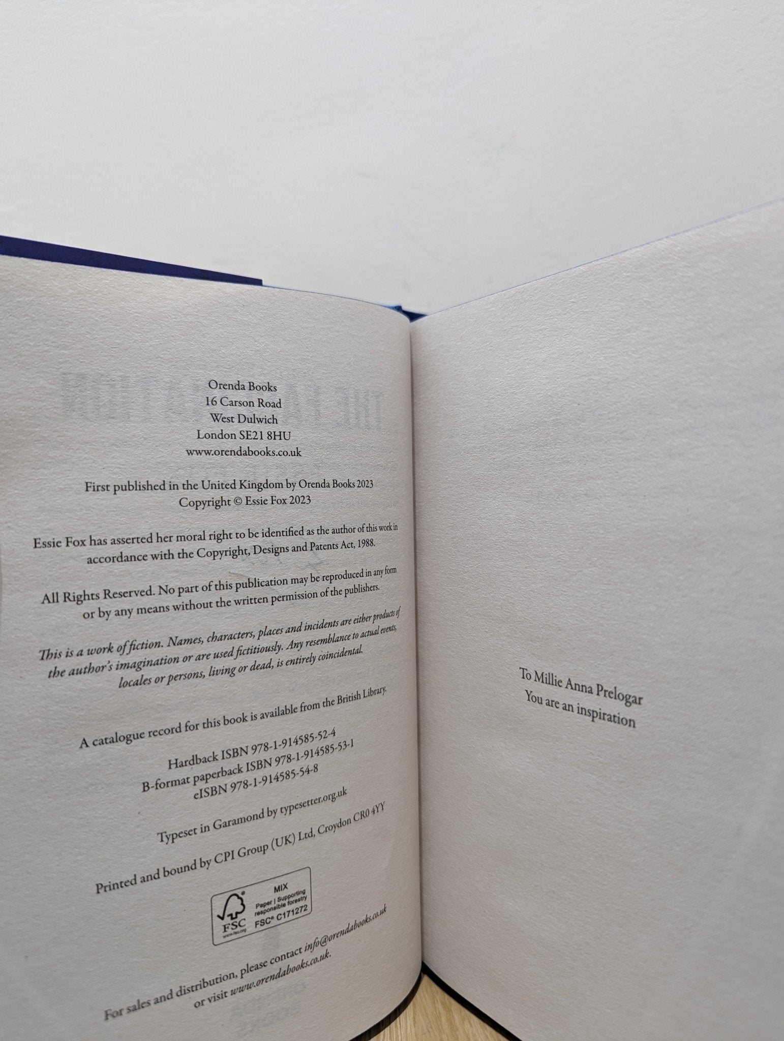 The Fascination by Essie Fox (Signed First Edition with sprayed edges) - Fialta Books