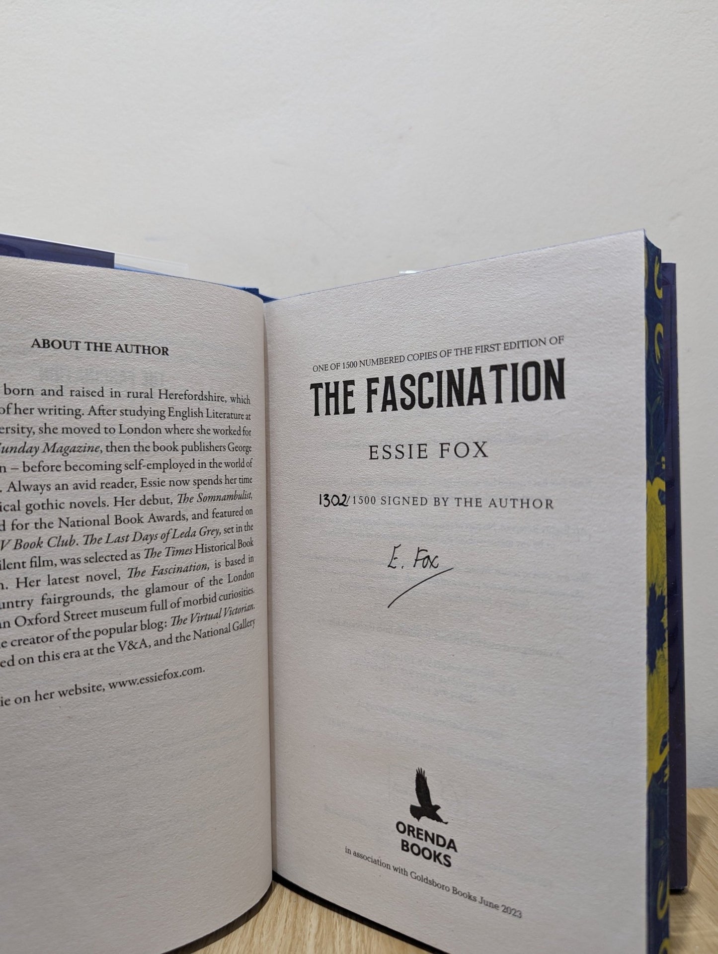 The Fascination by Essie Fox (Signed Numbered First Edition with sprayed edges) - Fialta Books