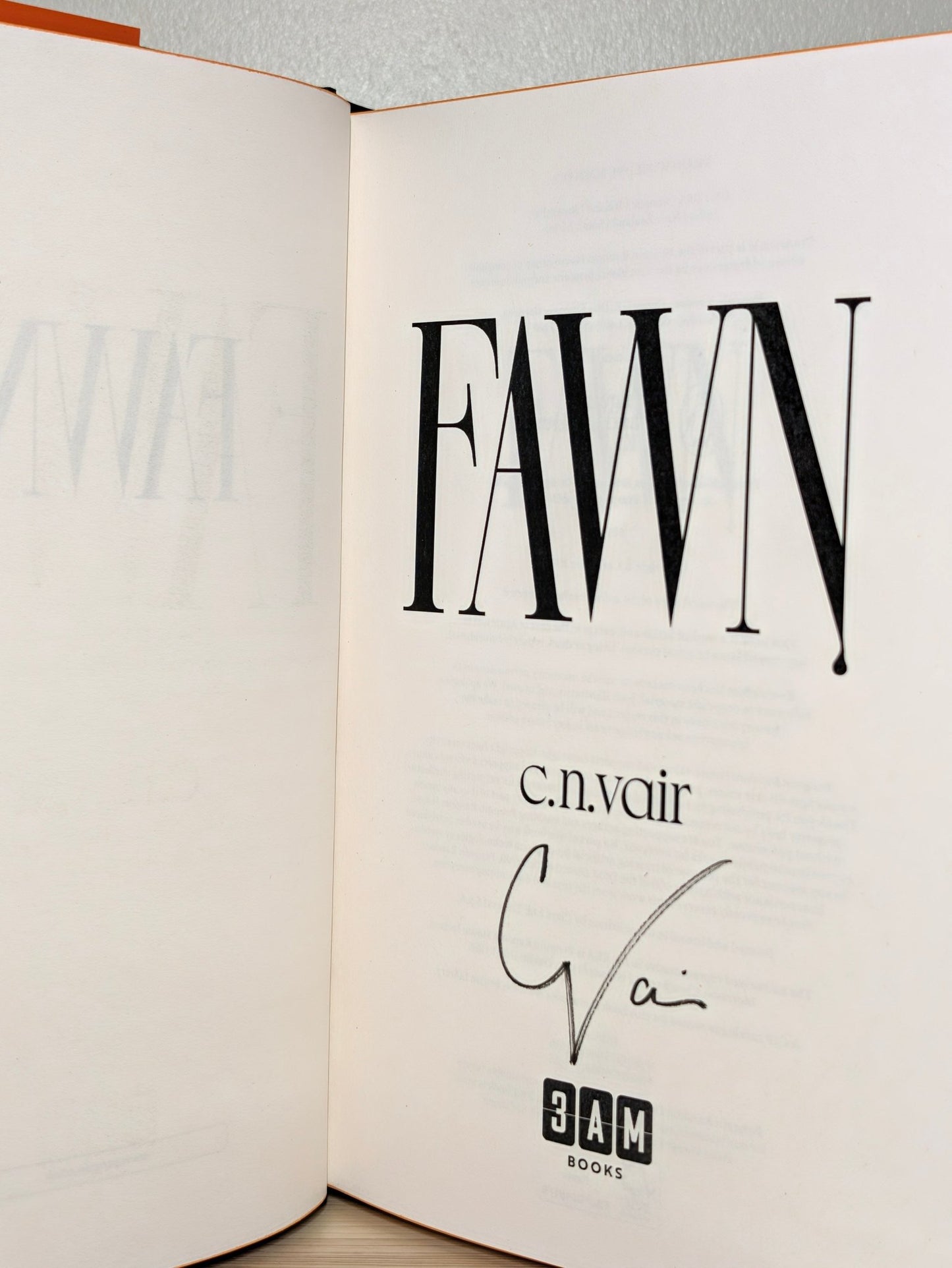 The Fawn by C.N. Vair (Signed First Edition with sprayed edges) - Fialta Books