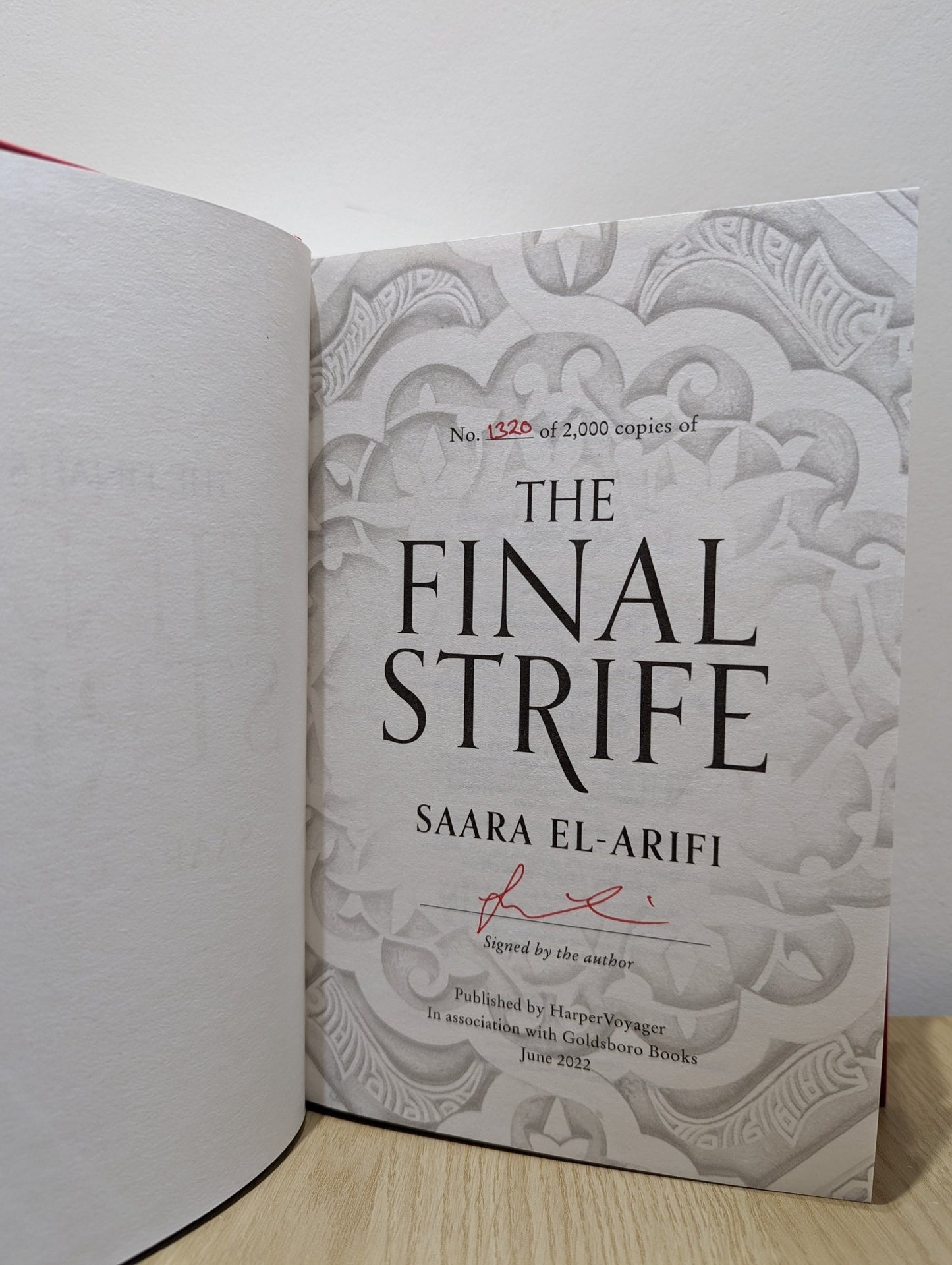 The Final Strife: Book 1 by Saara El - Arifi (Signed Slipcase Edition) - Fialta Books