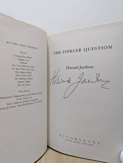 The Finkler Question by Howard Jacobson (Signed First Edition) - Fialta Books