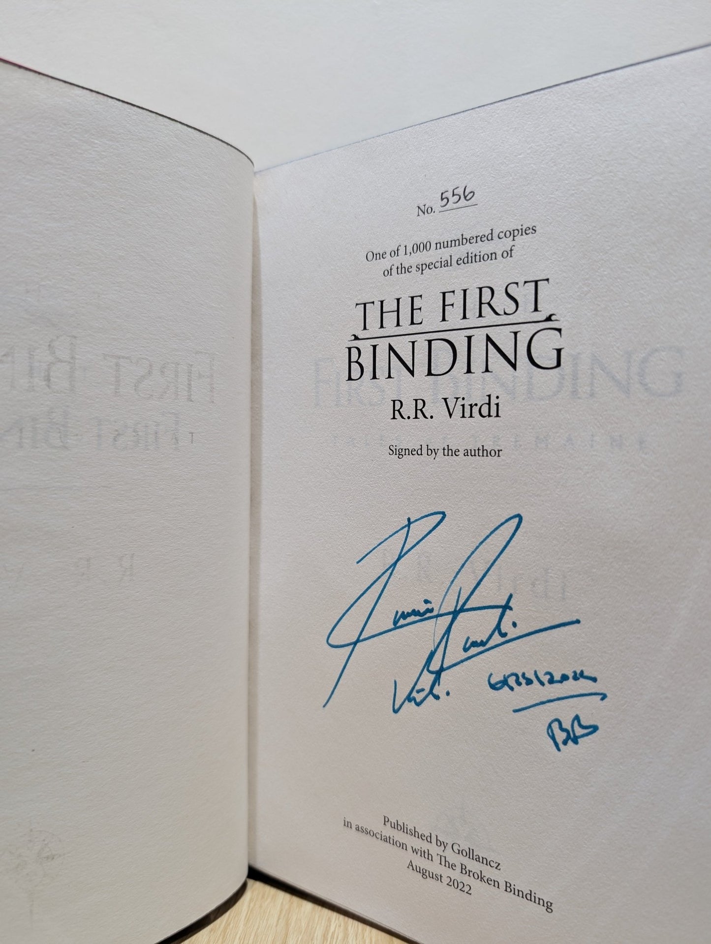 The First Binding; The Doors of Midnight by R.R. Virdi (Signed Numbered with sprayed edges) - Fialta Books