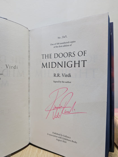 The First Binding; The Doors of Midnight by R.R. Virdi (Signed with sprayed edges) - Fialta Books