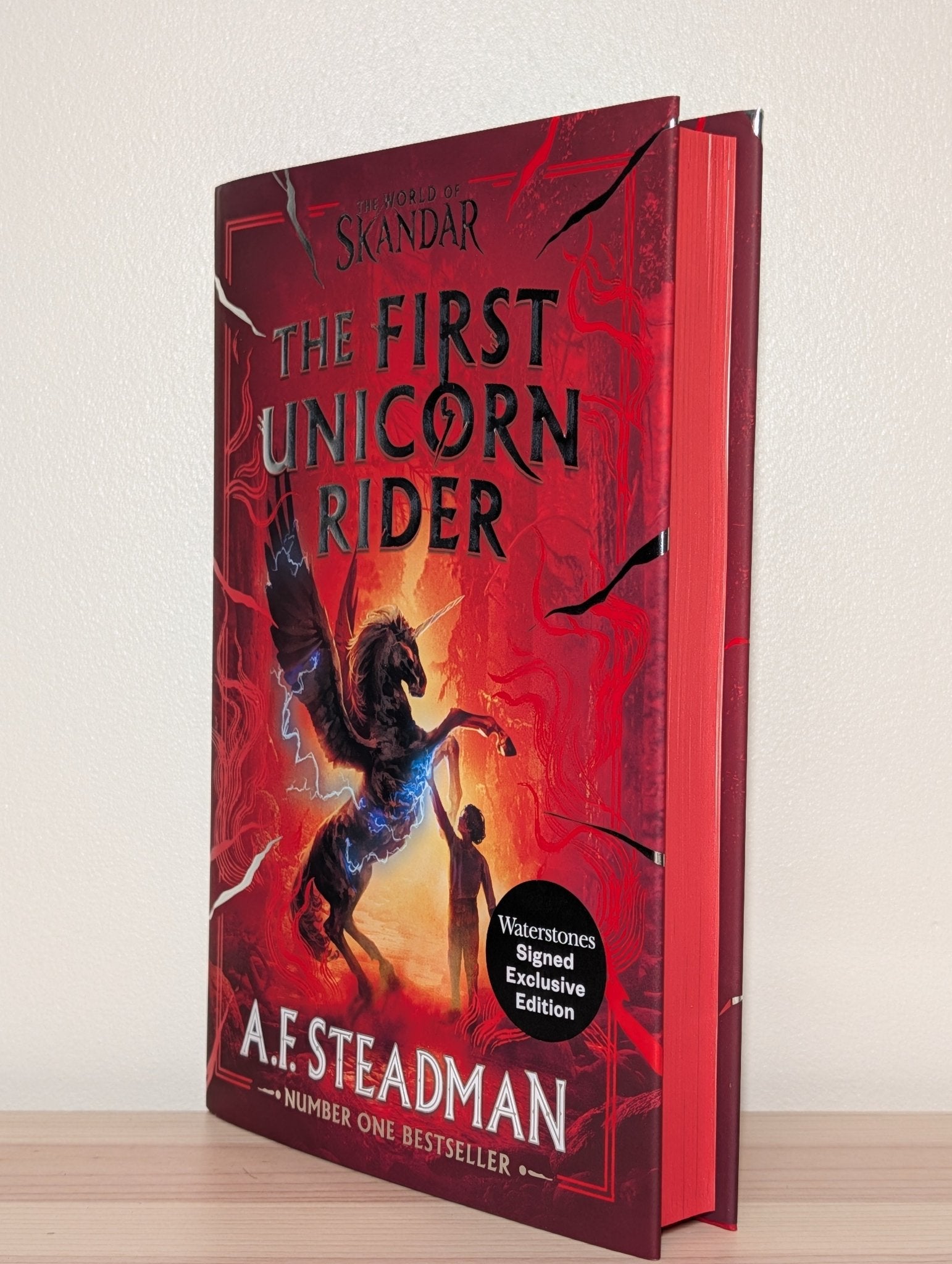 The First Unicorn Rider: Skandar by A.F. Steadman (Signed First Edition with sprayed edges) - Fialta Books