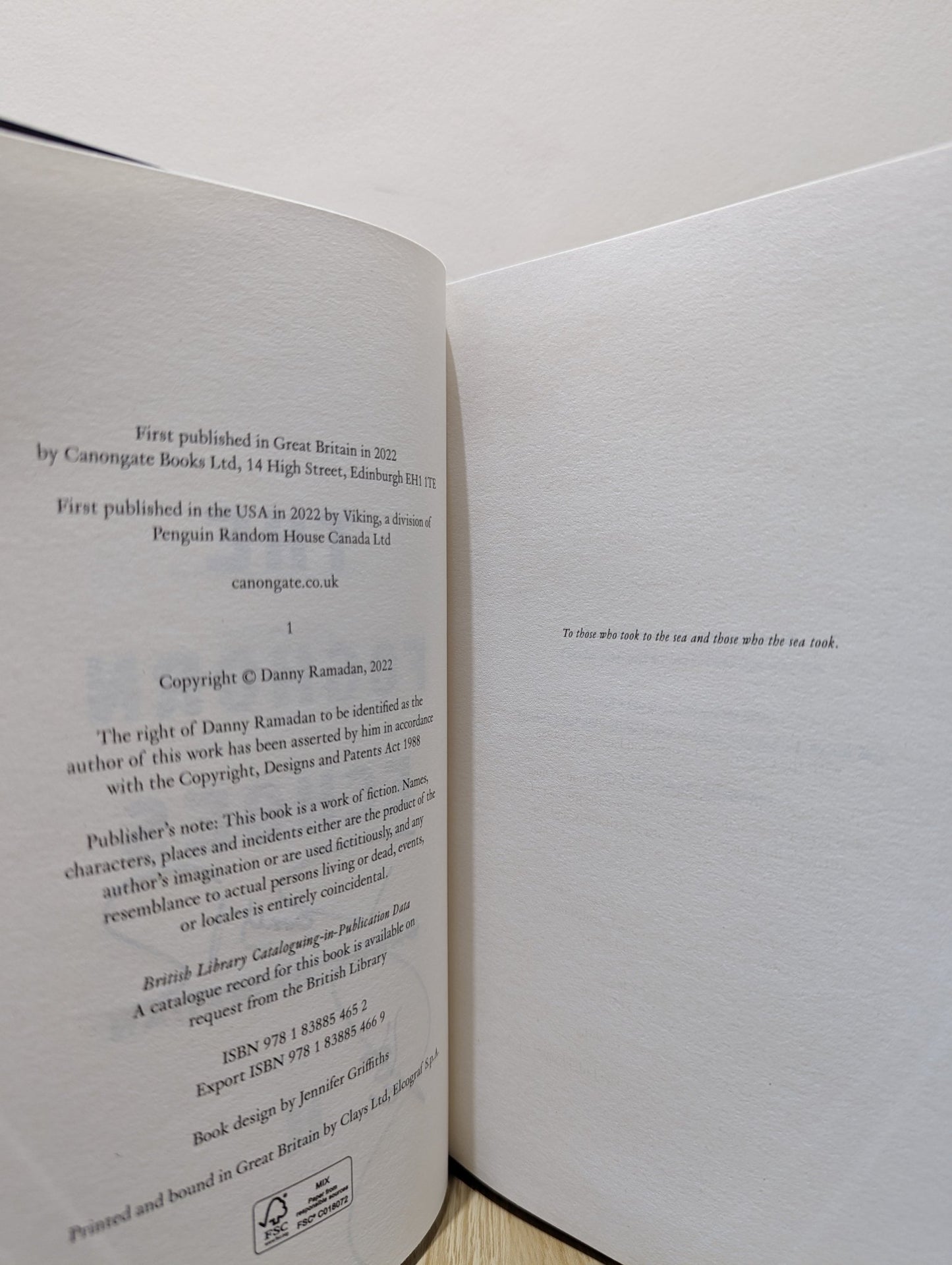 The Foghorn Echoes by Danny Ramadan (Signed First Edition) - Fialta Books