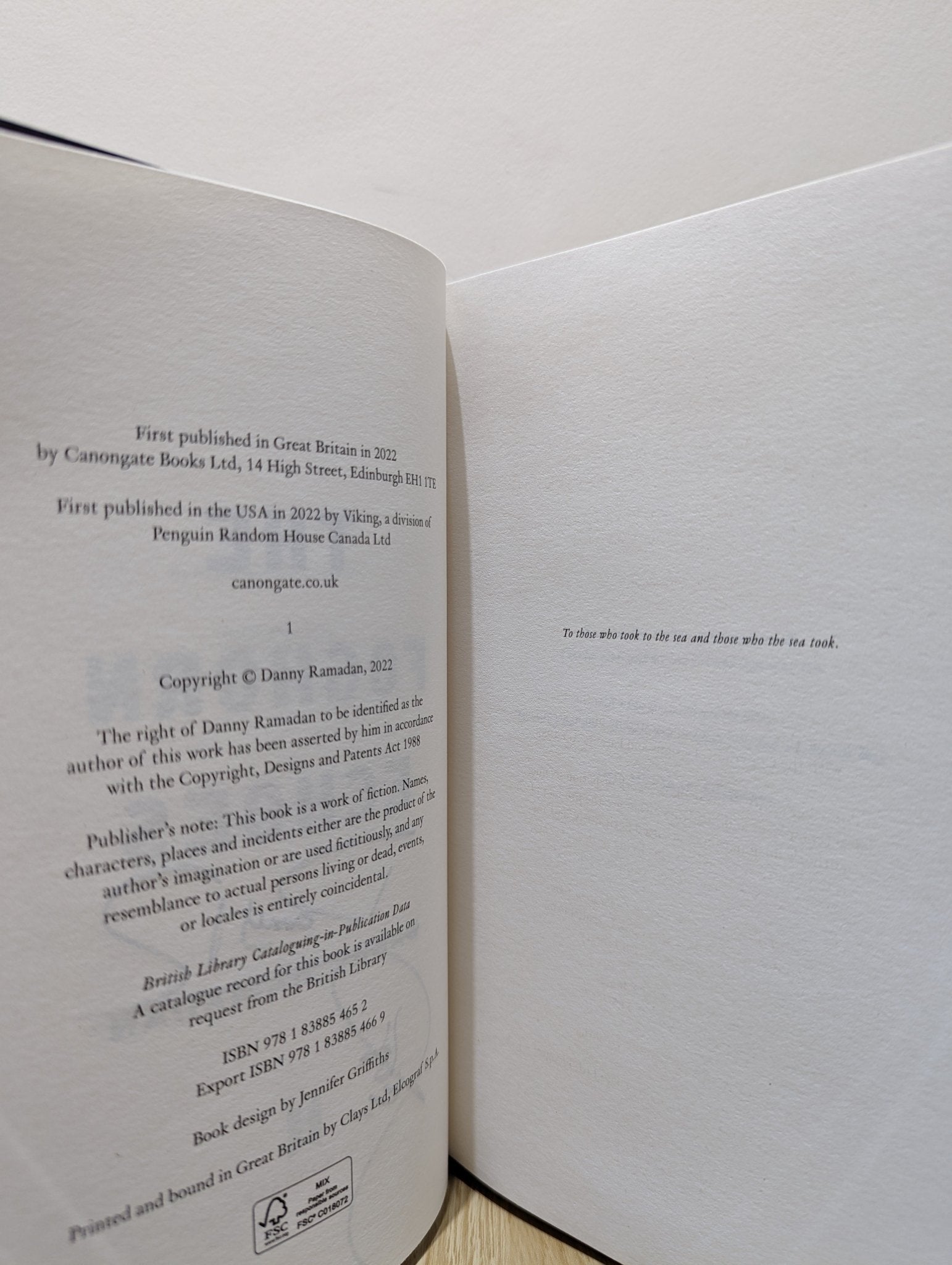 The Foghorn Echoes by Danny Ramadan (Signed First Edition) - Fialta Books