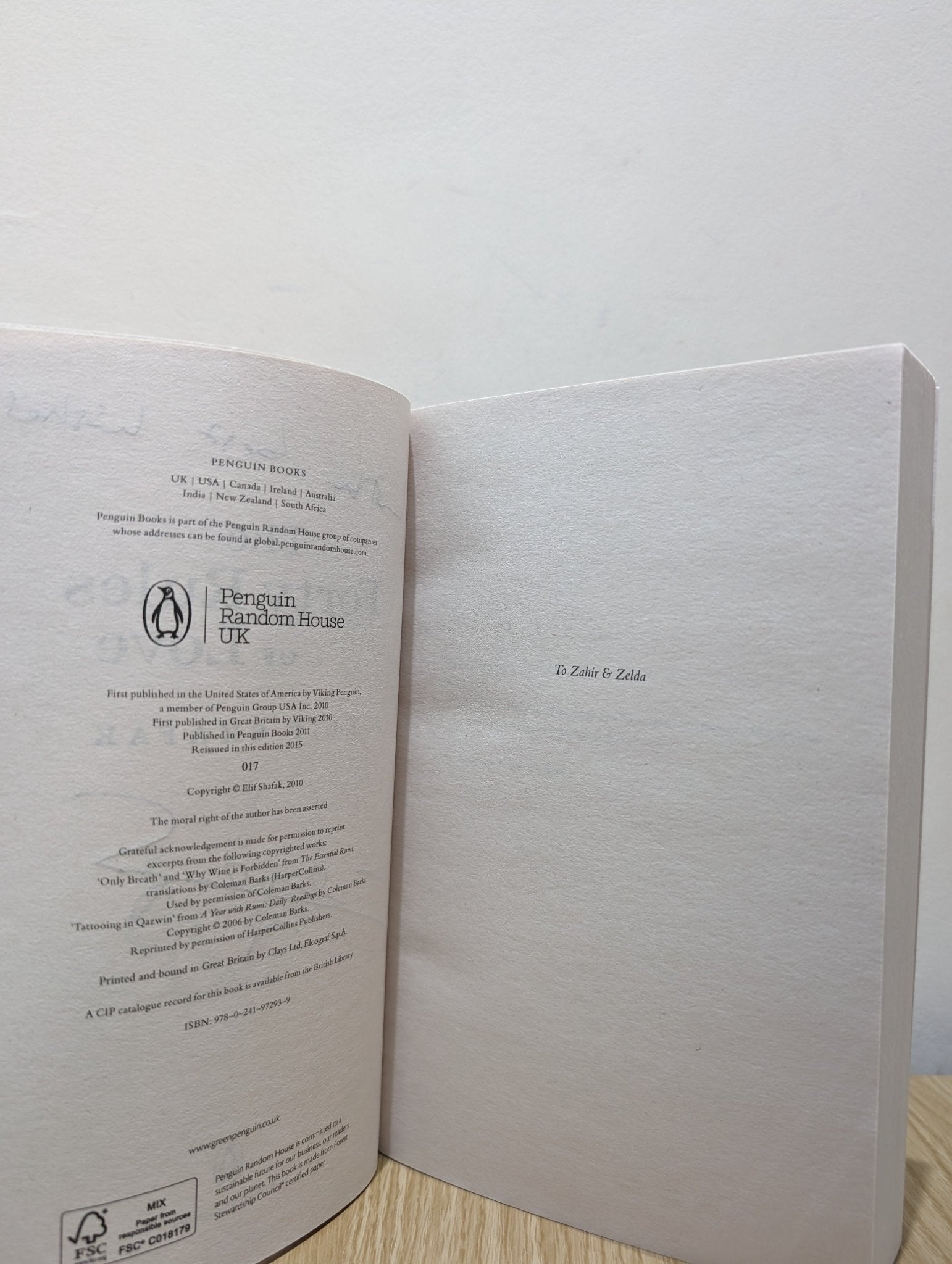 The Forty Rules of Love by Elif Shafak (Signed) - Fialta Books