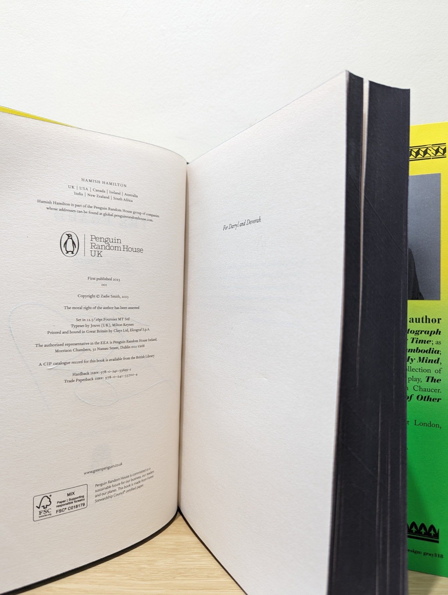 The Fraud by Zadie Smith (Signed First Edition with sprayed edges) - Fialta Books