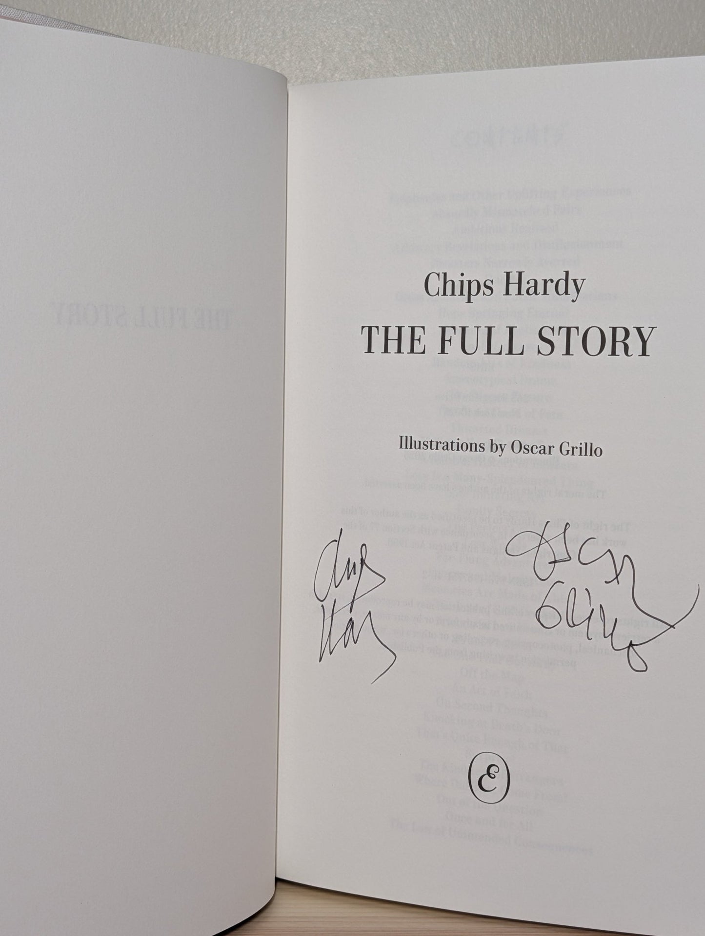 The Full Story by Chips Hardy (Signed First Edition) - Fialta Books