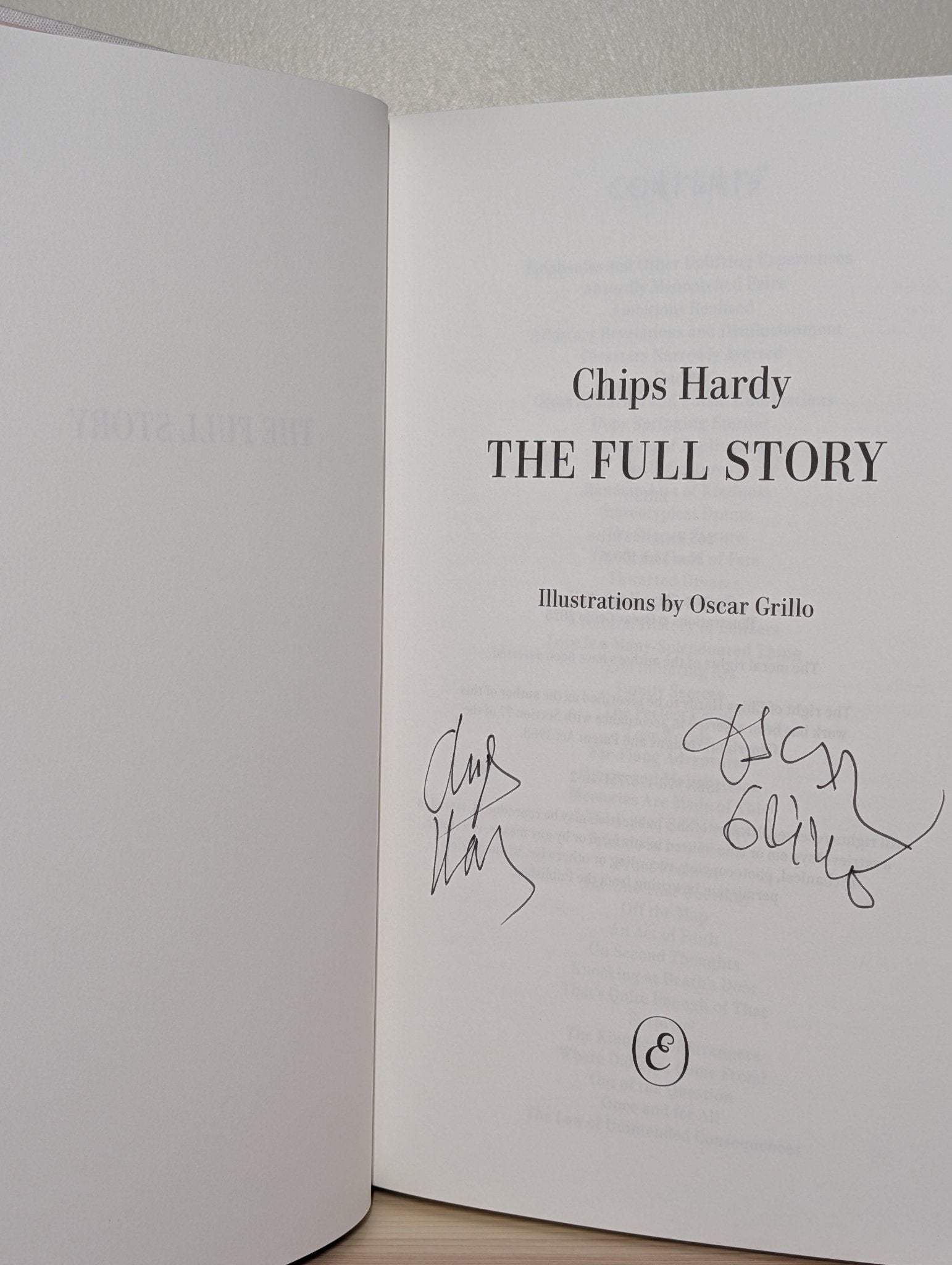 The Full Story by Chips Hardy (Signed First Edition) - Fialta Books