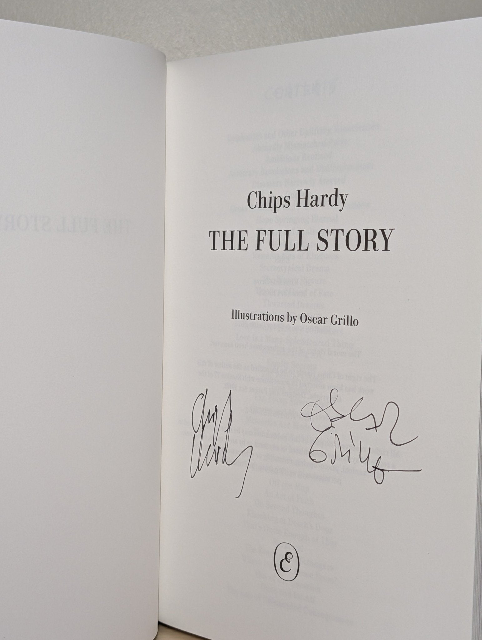 The Full Story by Chips Hardy(Signed) - Fialta Books
