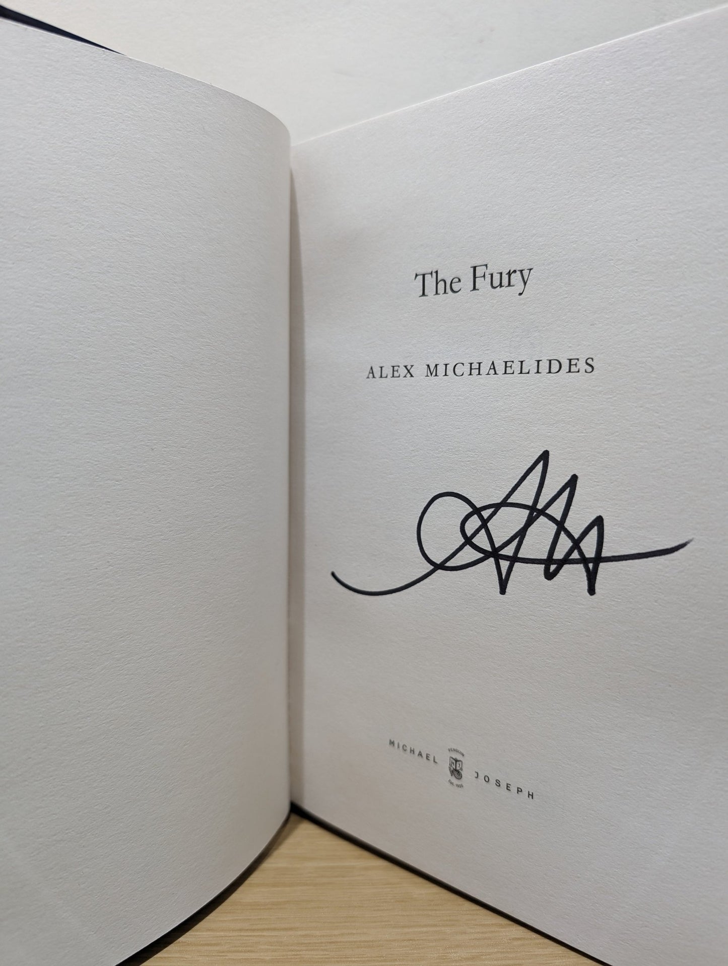 The Fury by Alex Michaelides (Signed First Edition) - Fialta Books