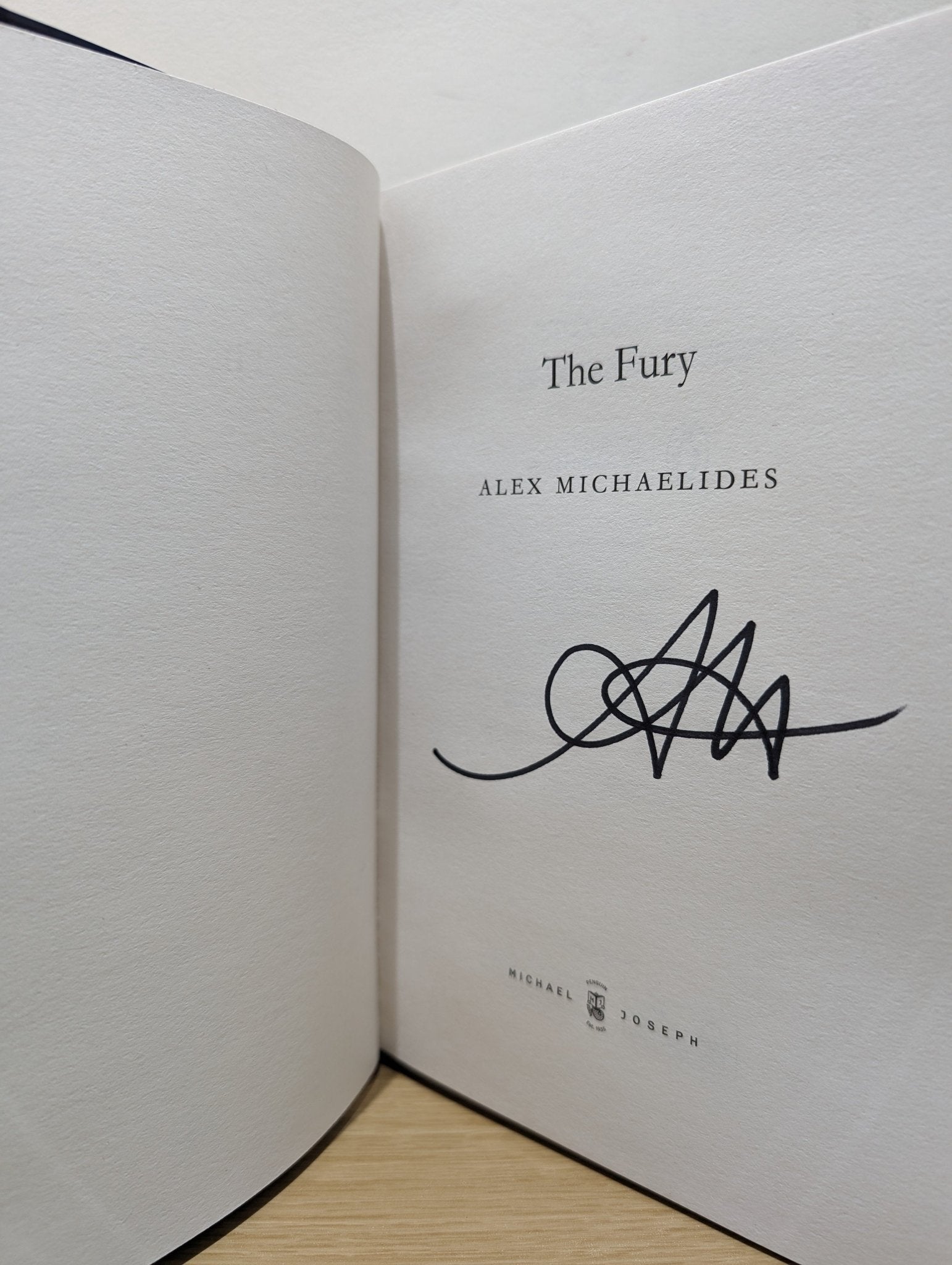 The Fury by Alex Michaelides (Signed First Edition) - Fialta Books