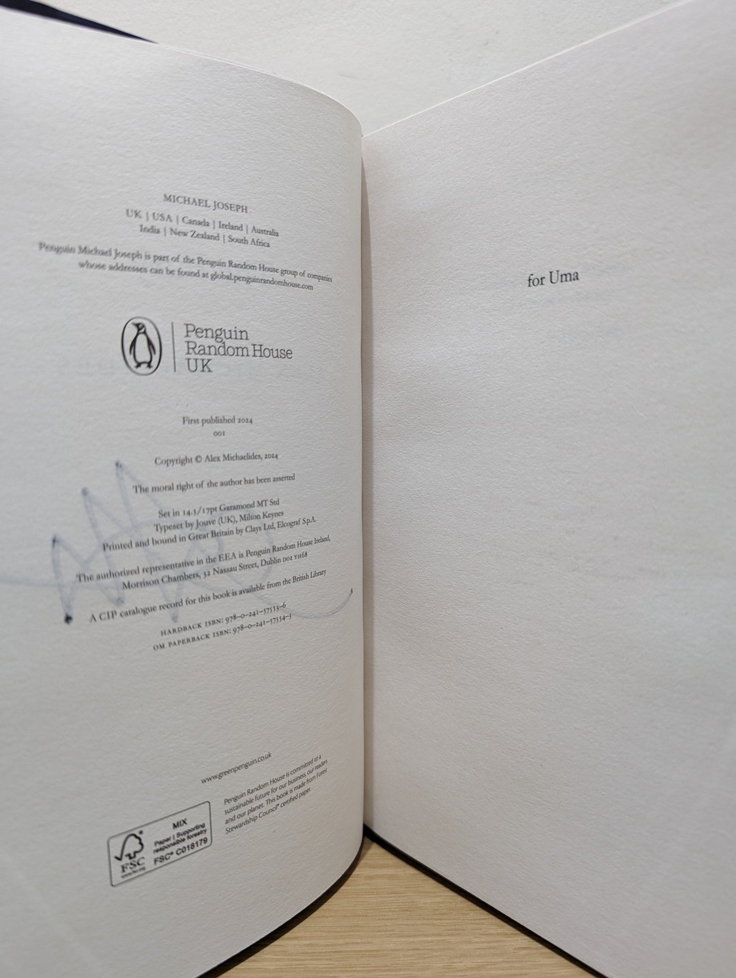 The Fury by Alex Michaelides (Signed First Edition) - Fialta Books