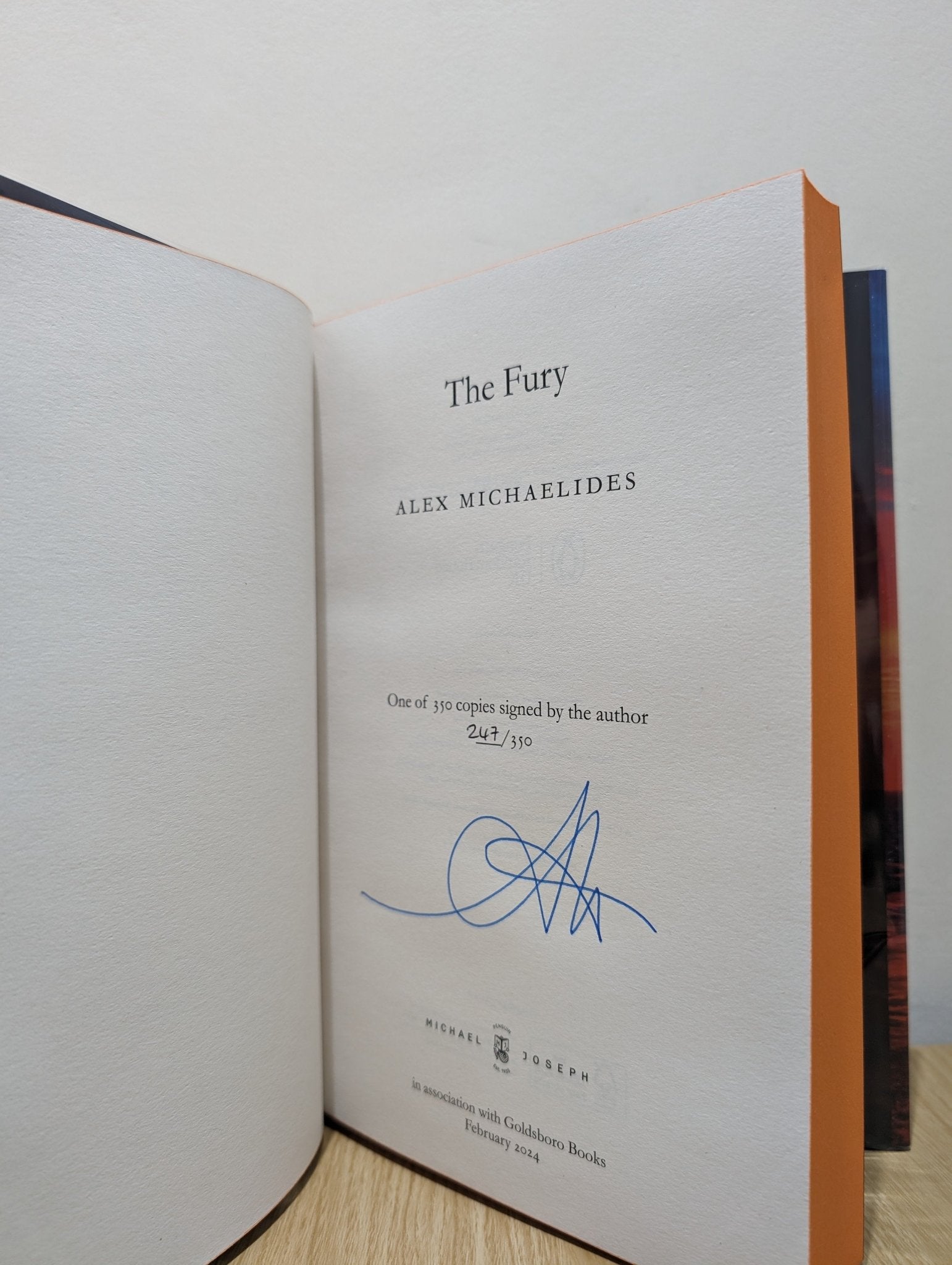 The Fury by Alex Michaelides (Signed First Edition with sprayed edges) - Fialta Books