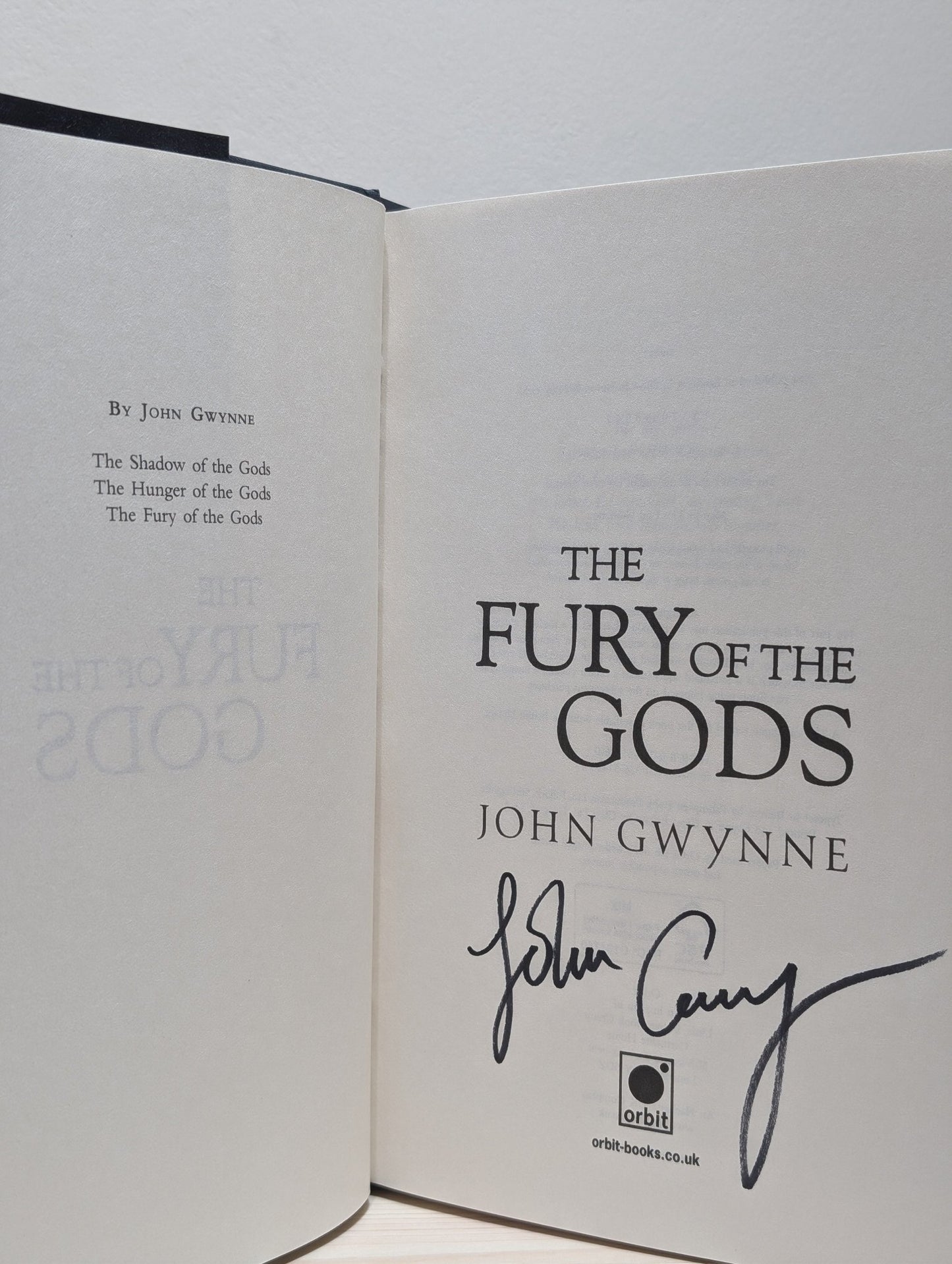 The Fury of the Gods by John Gwynne (Signed First Edition) - Fialta Books