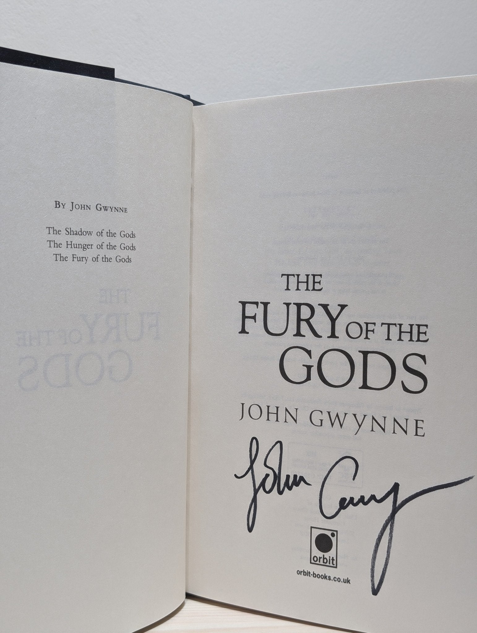 The Fury of the Gods by John Gwynne (Signed First Edition) - Fialta Books