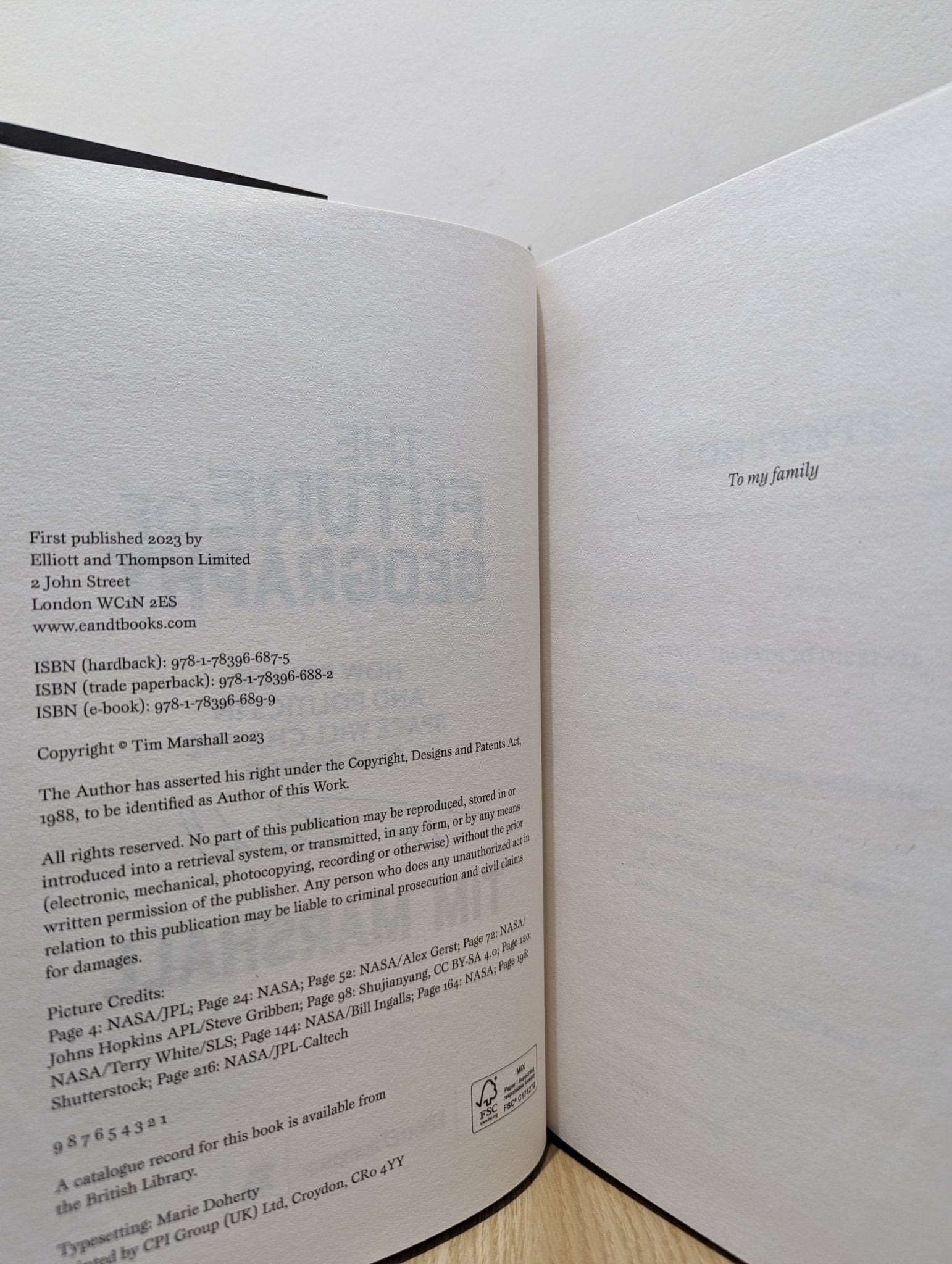 The Future of Geography by Tim Marshall (Signed First Edition) - Fialta Books