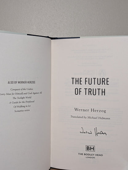 The Future of Truth by Werner Herzog (Signed First Edition) - Fialta Books