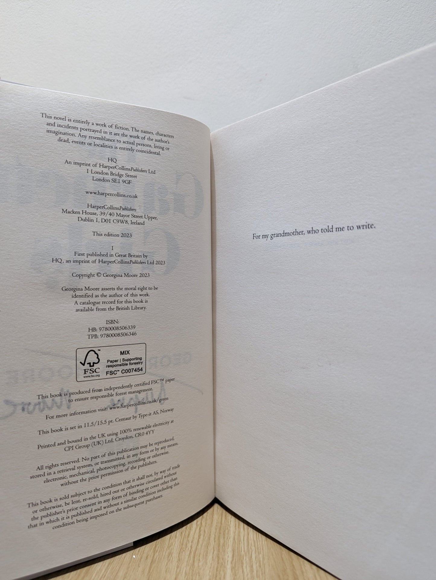 The Garnett Girls by Georgina Moore (Signed First Edition) - Fialta Books