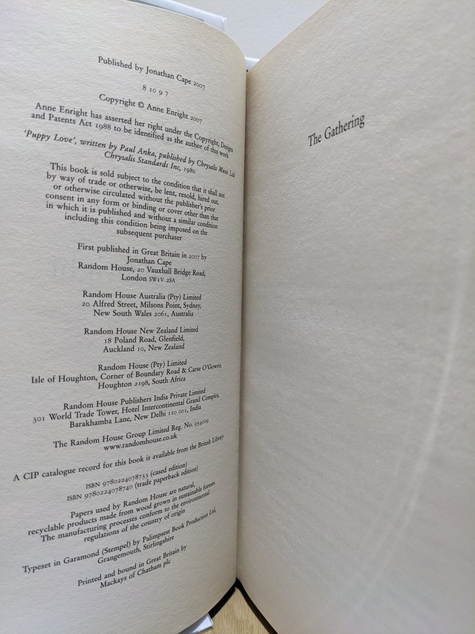 The Gathering by Anne Enright - Fialta Books