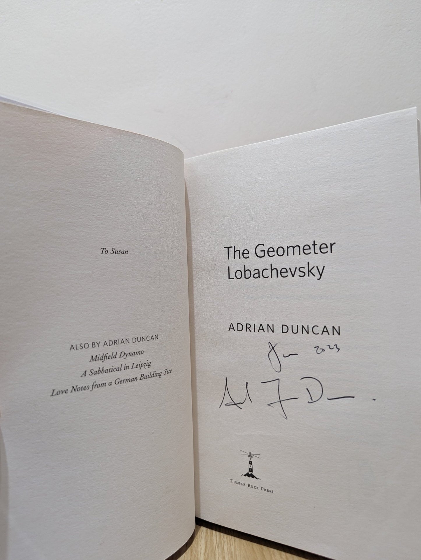 The Geometer Lobachevsky by Adrian Duncan (Signed First Edition) - Fialta Books