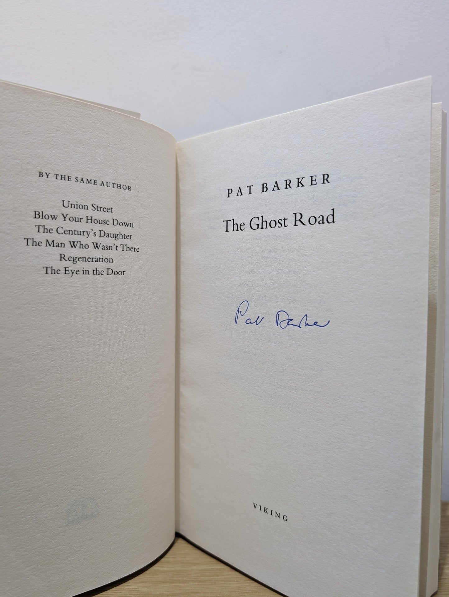 The Ghost Road by Pat Barker (Signed First Edition) - Fialta Books