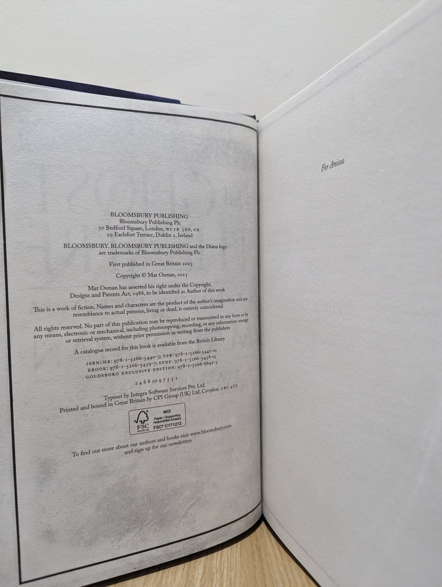 The Ghost Theatre by Mat Osman (Signed First Edition) - Fialta Books