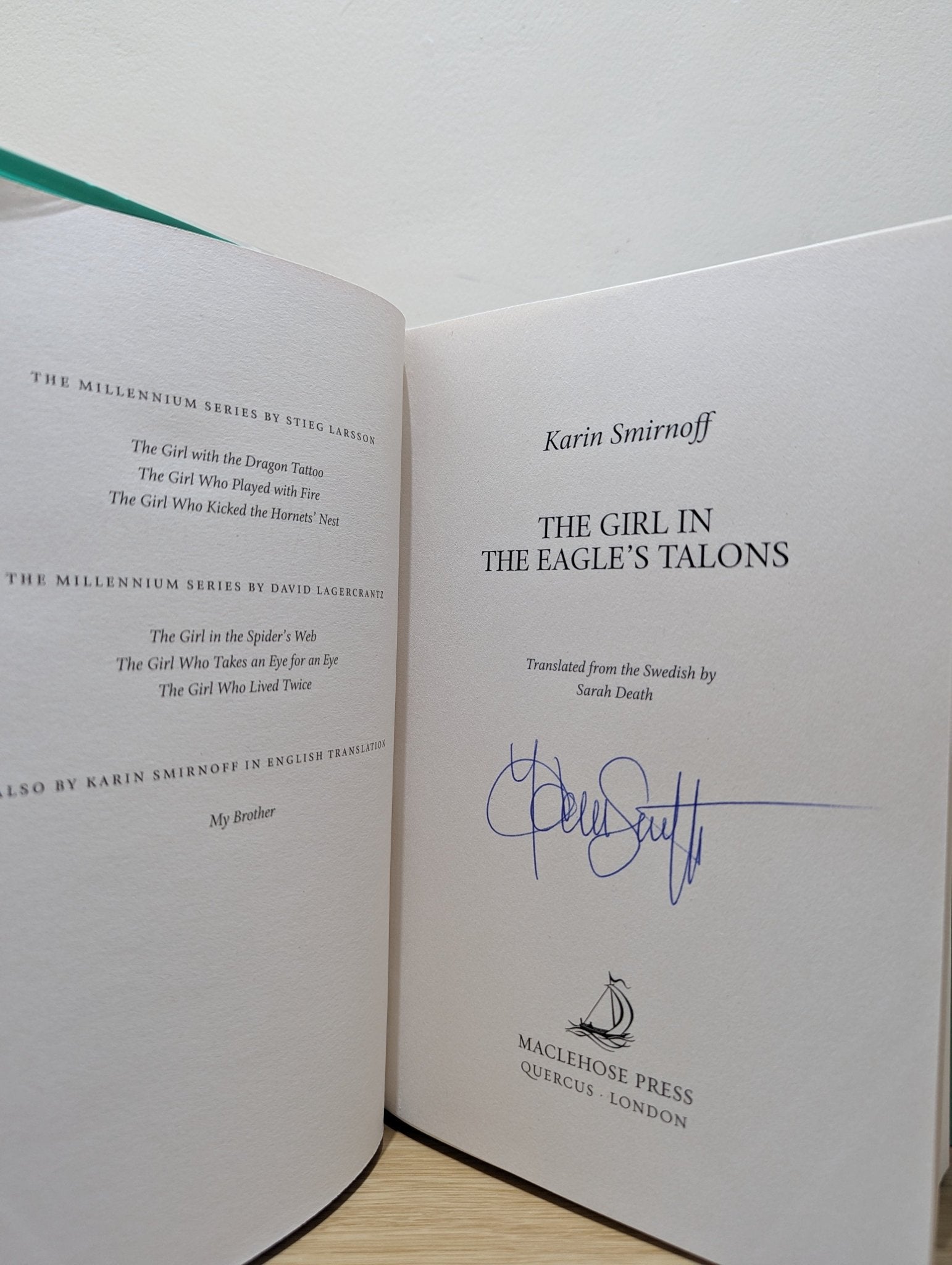 The Girl in the Eagle's Talons by Karin Smirnoff (Signed First Edition) - Fialta Books