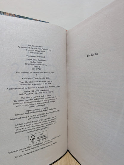 The Glassmaker by Tracy Chevalier (Signed First Edition with sprayed edges) - Fialta Books