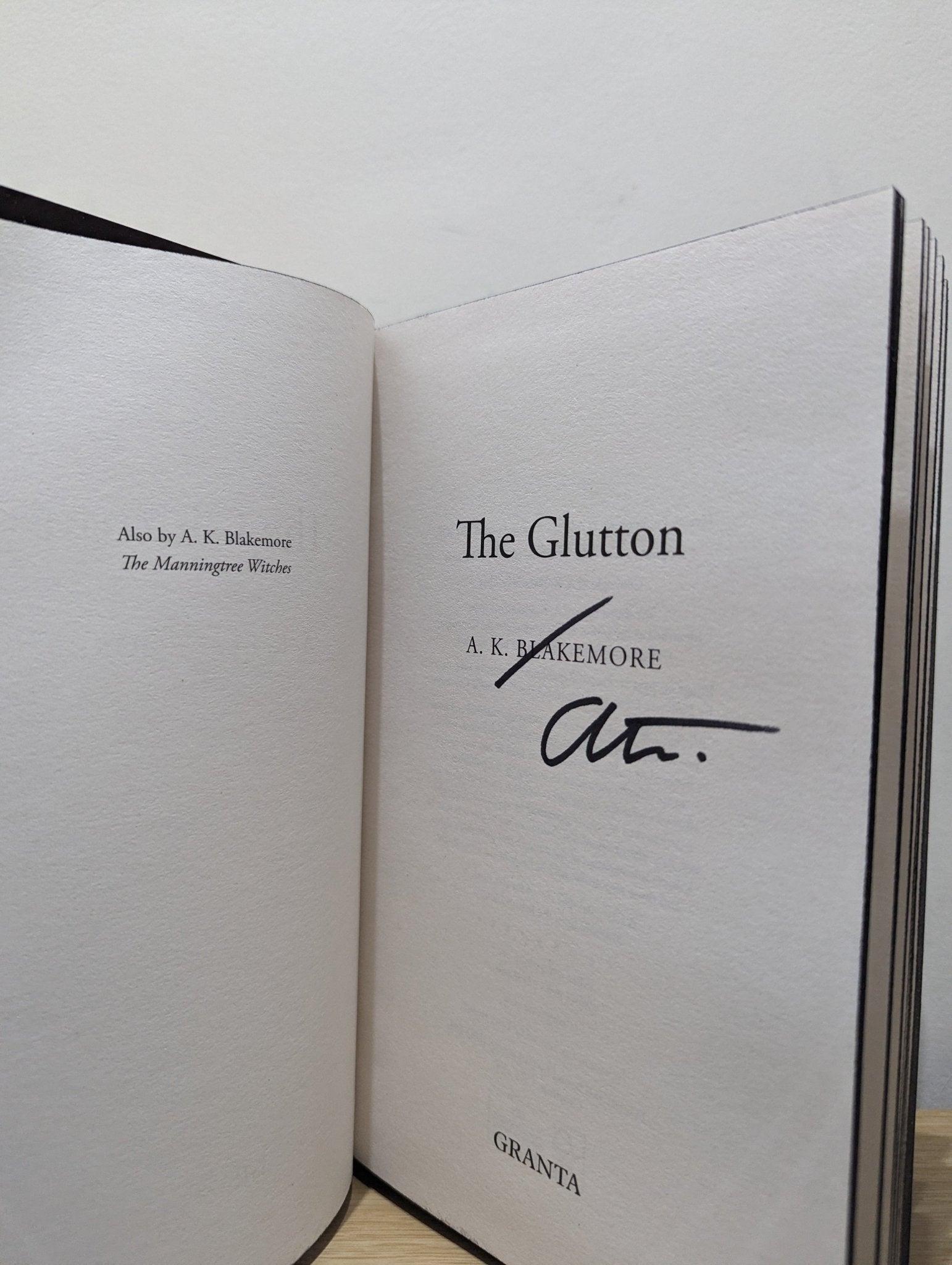 The Glutton by A. K. Blakemore (Signed First Edition with sprayed edges) - Fialta Books