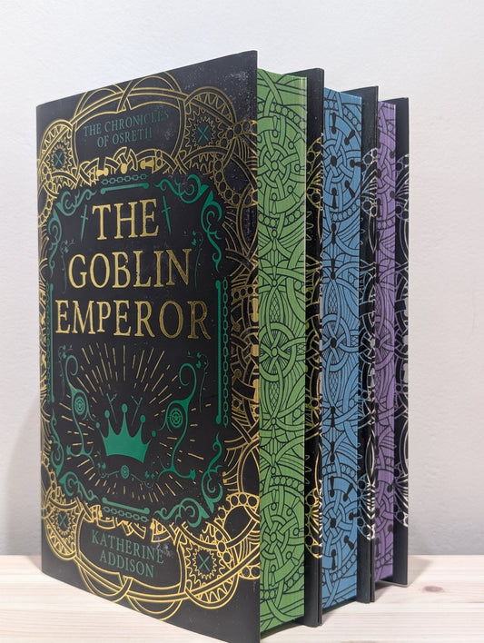 The Goblin Emperor; The Witness for the Dead, The Grief of Stones; The Tomb of Dragons by Katherine Addison (Signed Set with sprayed edges) - Fialta Books