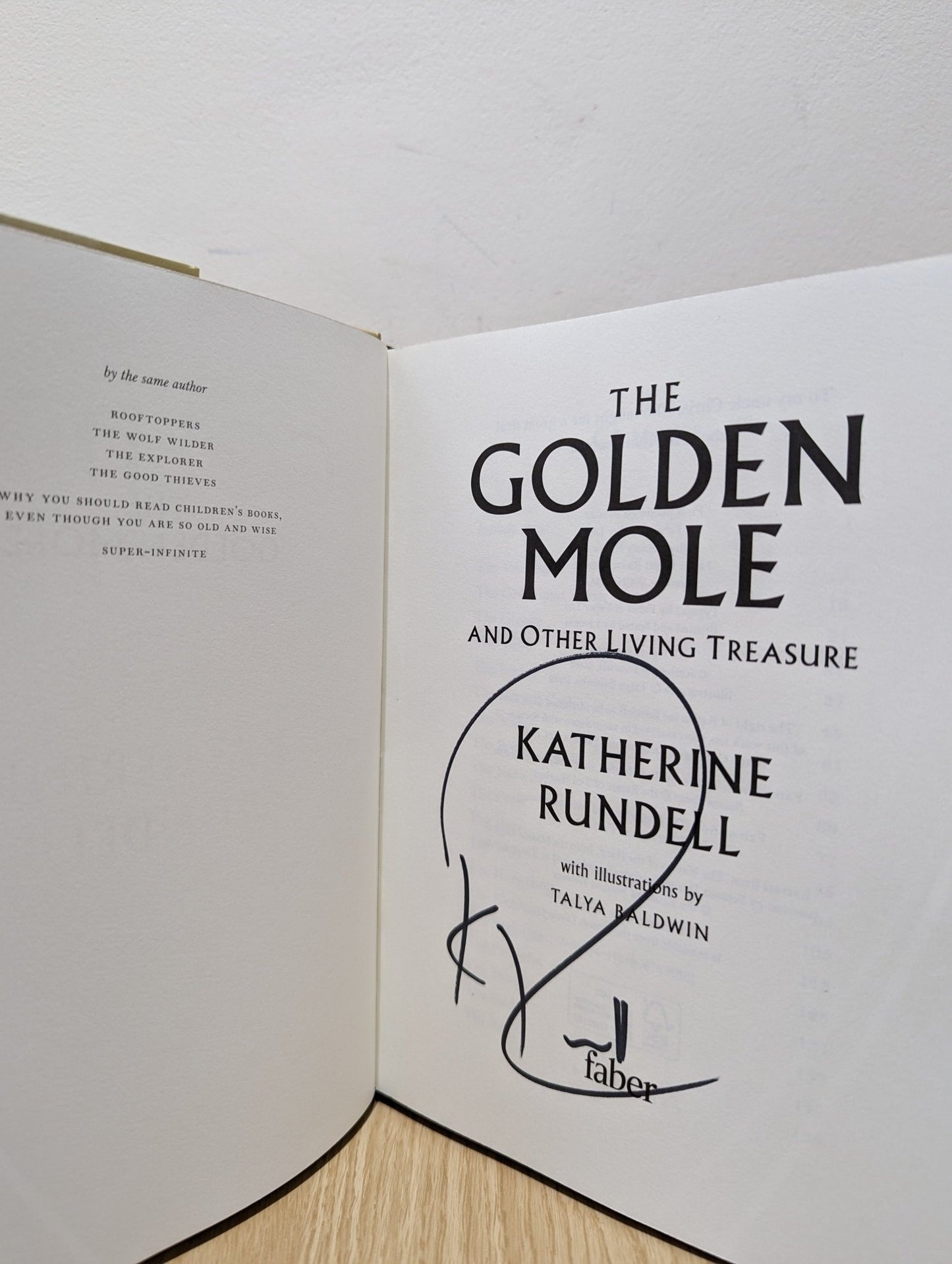The Golden Mole by Katherine Rundell (Signed First Edition) - Fialta Books