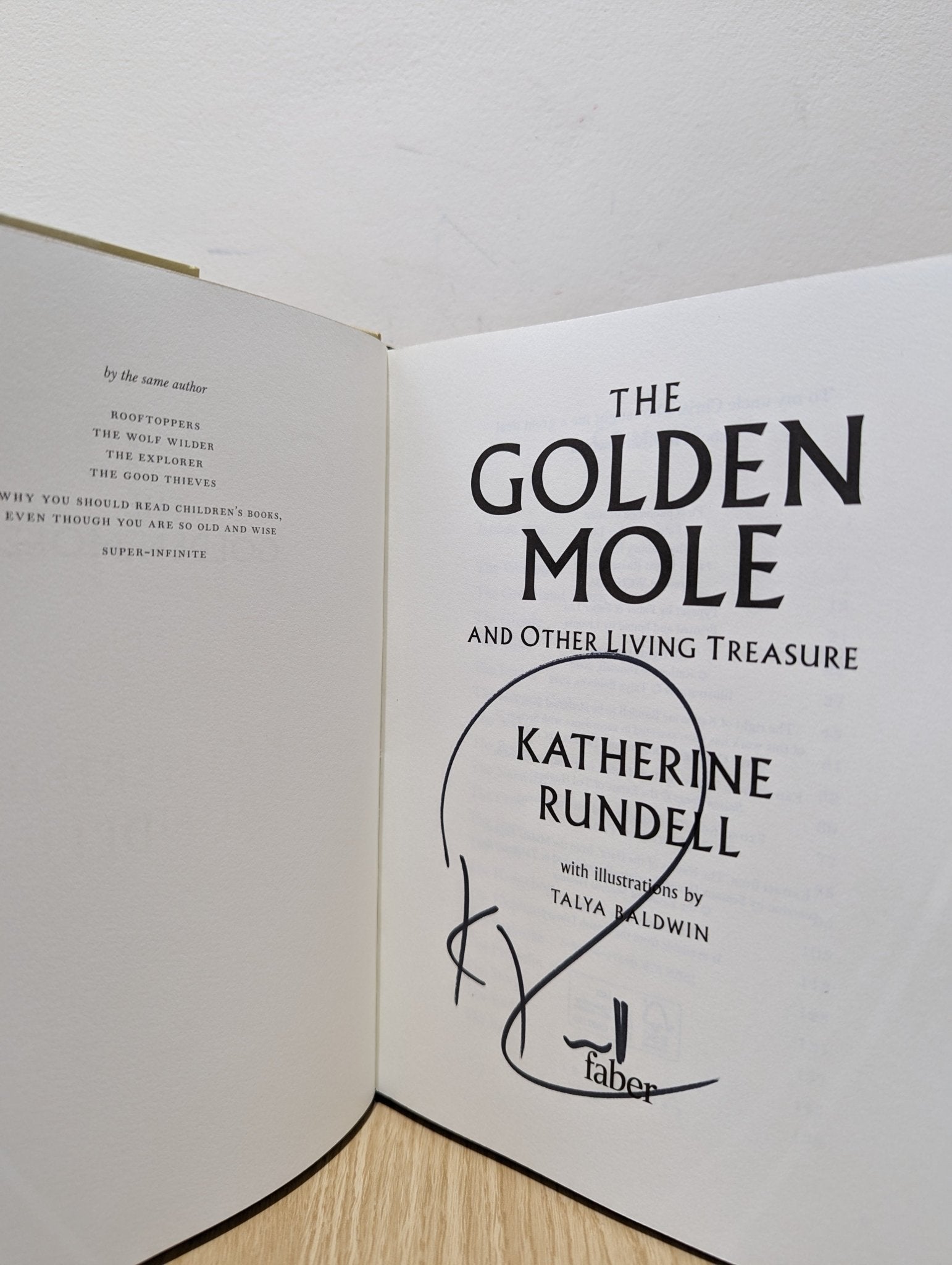 The Golden Mole by Katherine Rundell (Signed First Edition) - Fialta Books