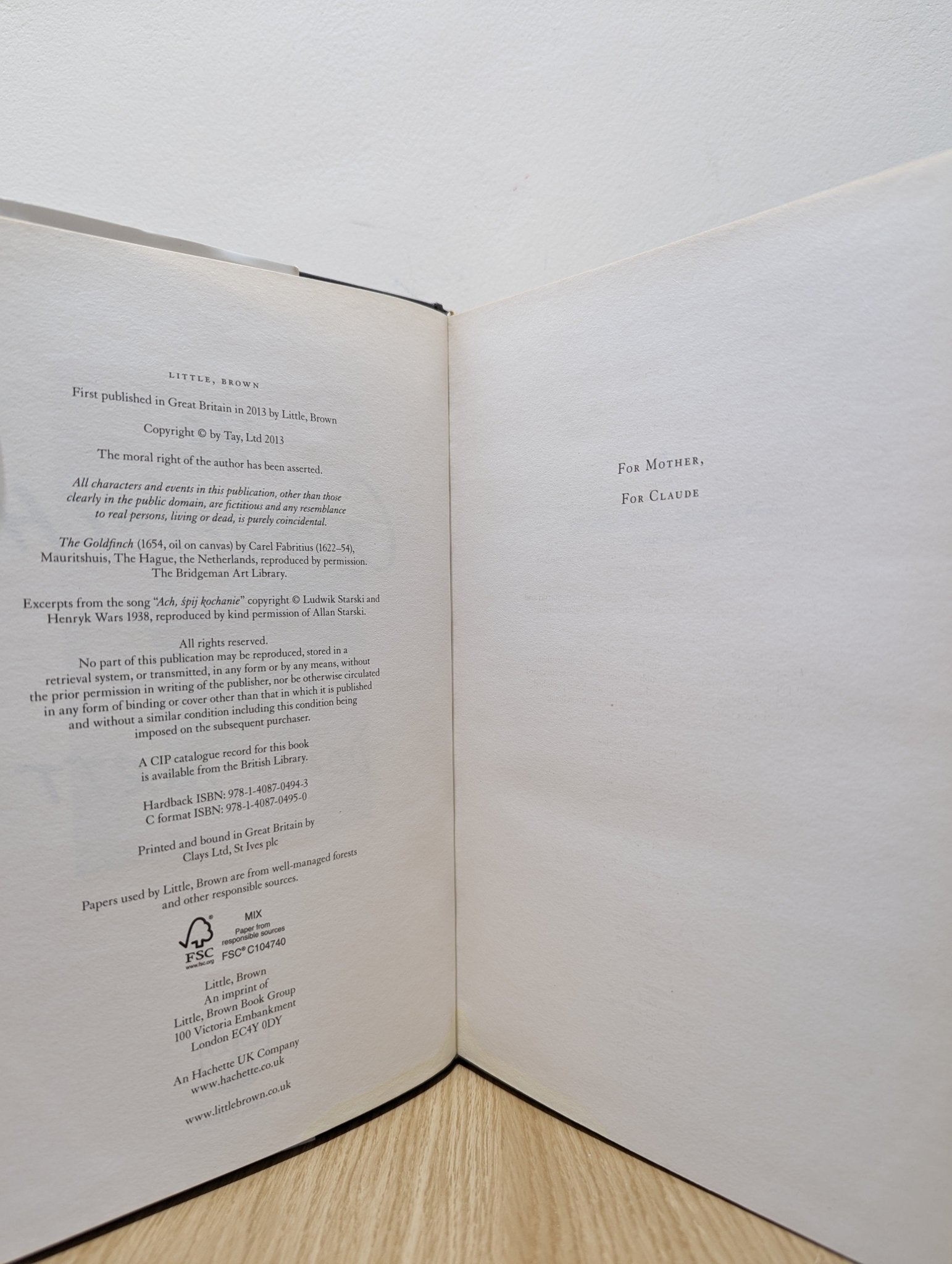 The Goldfinch by Donna Tartt (First Edition) - Fialta Books