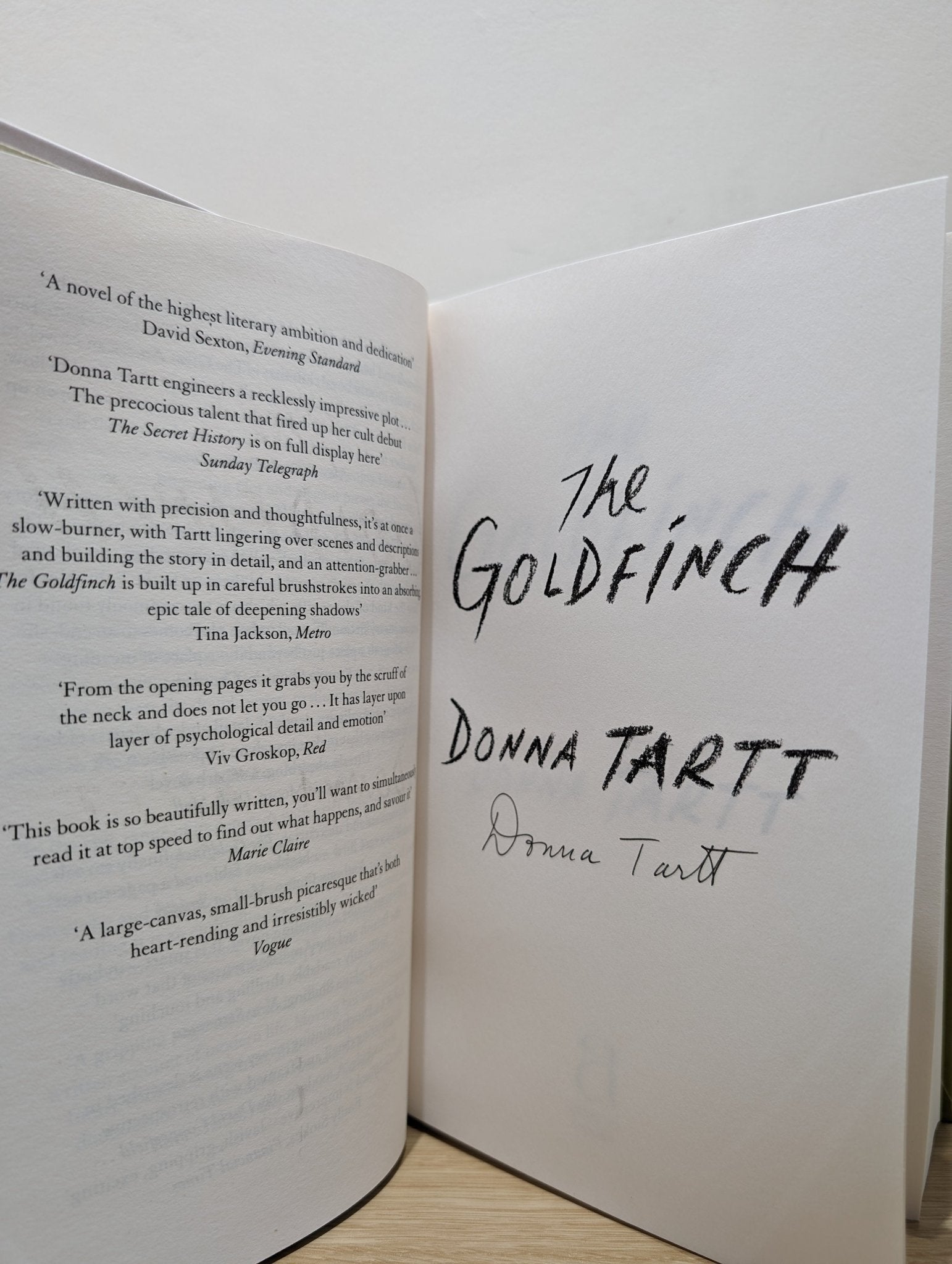 The Goldfinch by Donna Tartt (Signed Anniversary Edition) - Fialta Books