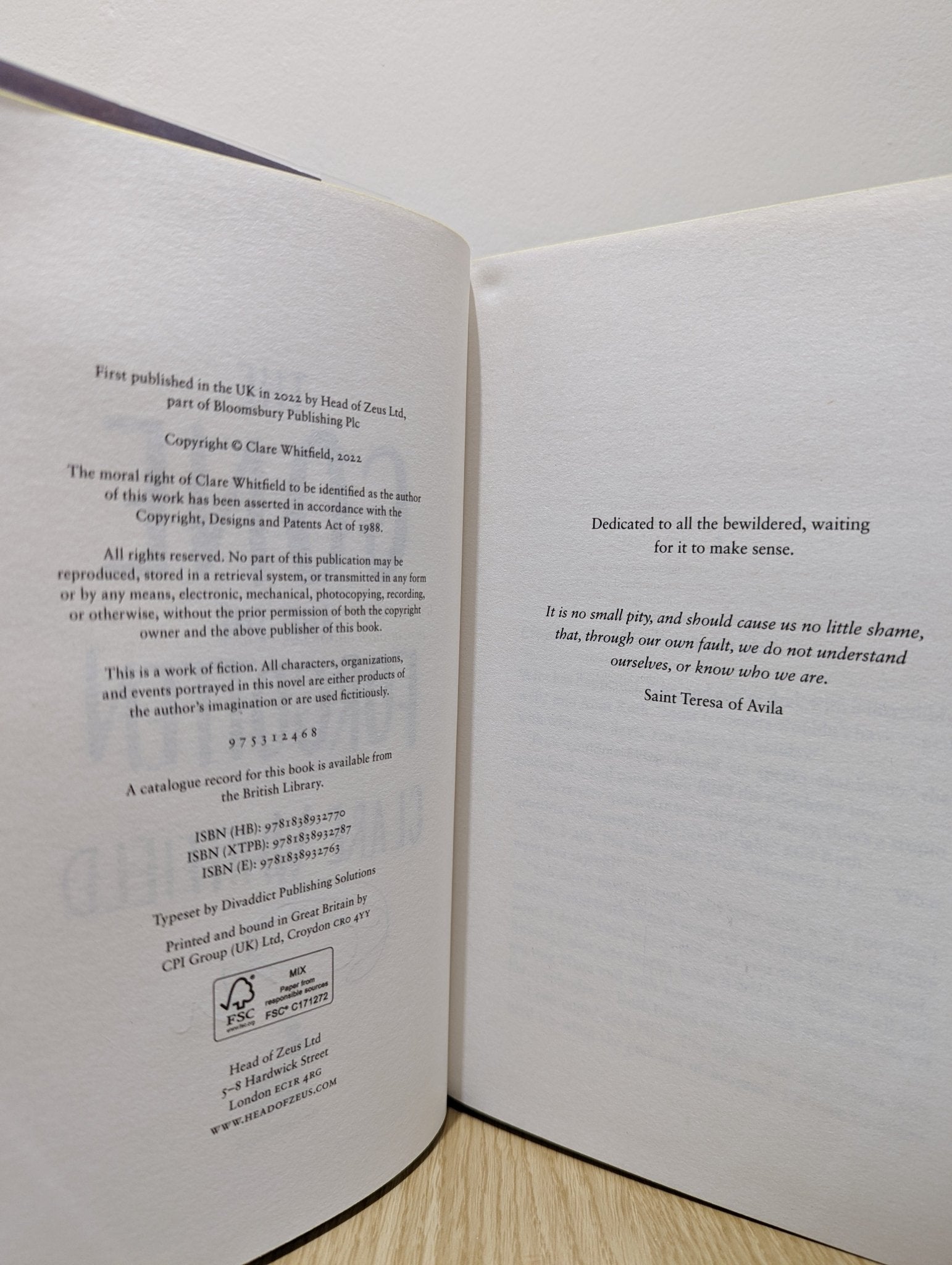 The Gone and the Forgotten by Clare Whitfield (Signed First Edition with sprayed edges) - Fialta Books