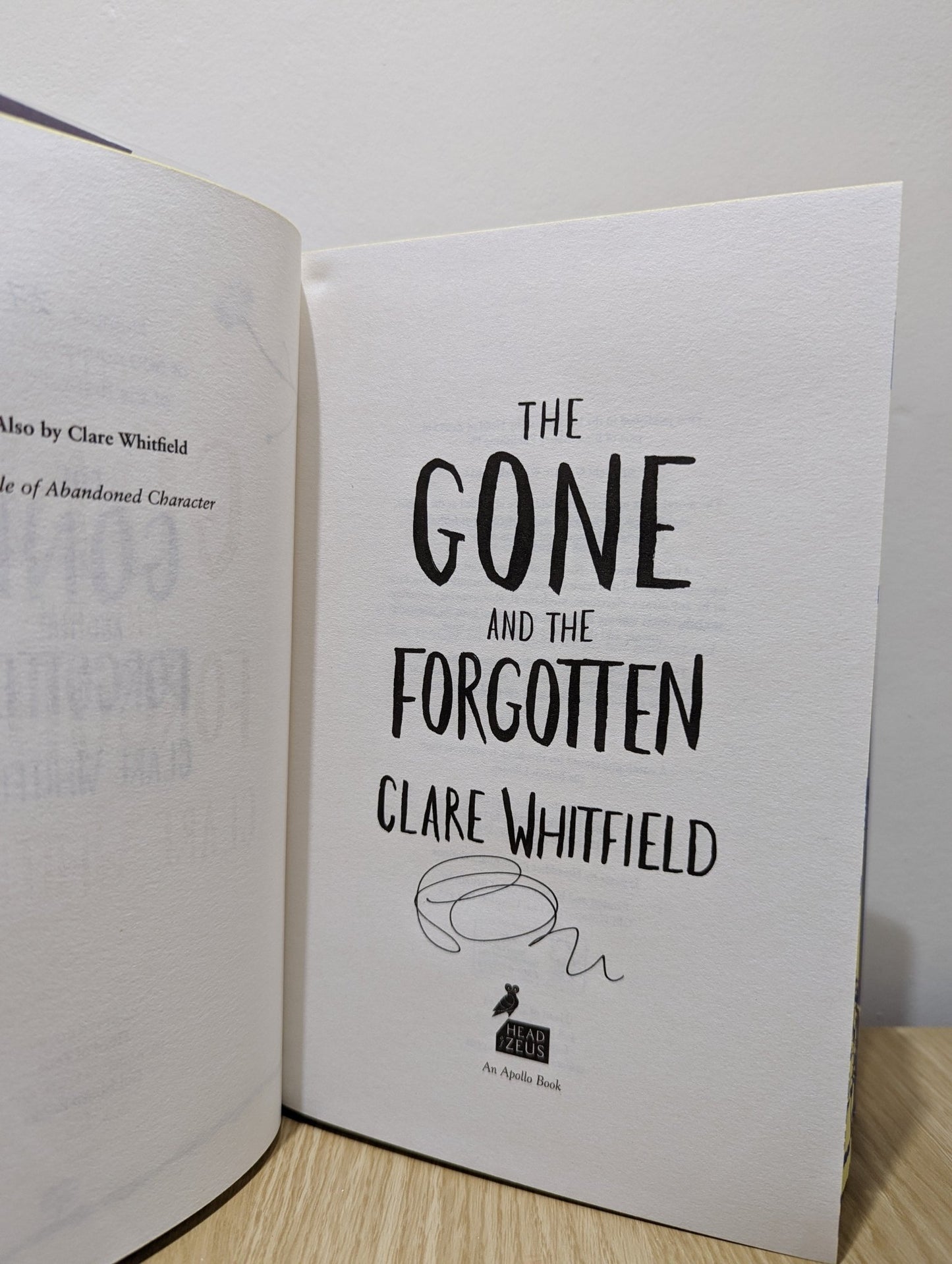The Gone and the Forgotten by Clare Whitfield (Signed First Edition with sprayed edges) - Fialta Books