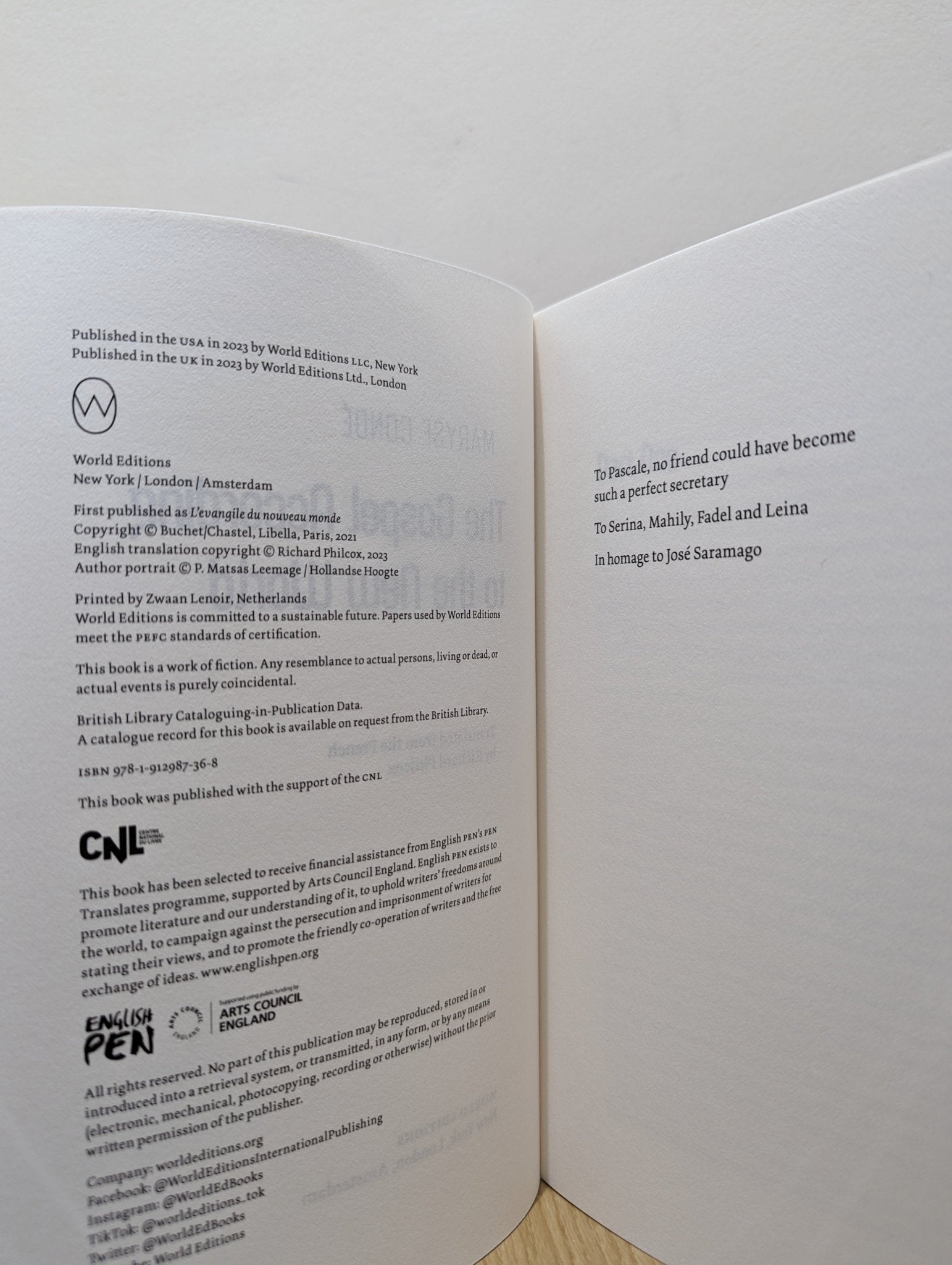 The Gospel According to the New World by Conde; Maryse; Philcox; Richard (First Edition) - Fialta Books