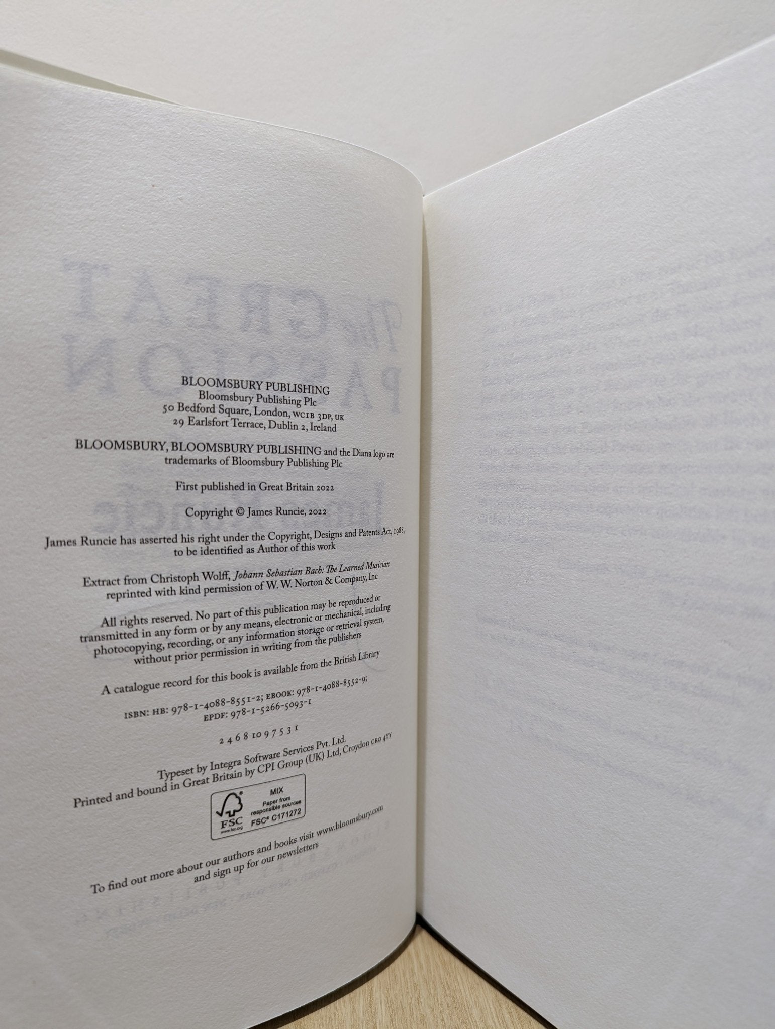 The Great Passion by James Runcie (Signed First Edition) - Fialta Books