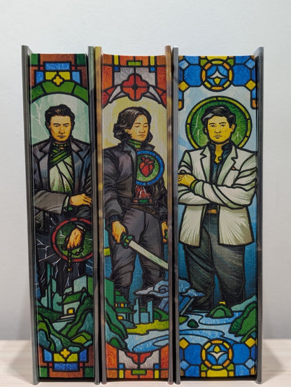 The Green Bone Saga: Jade City; Jade War; Jade Legacy by Fonda Lee (Signed Special Edition with sprayed edges) - Fialta Books