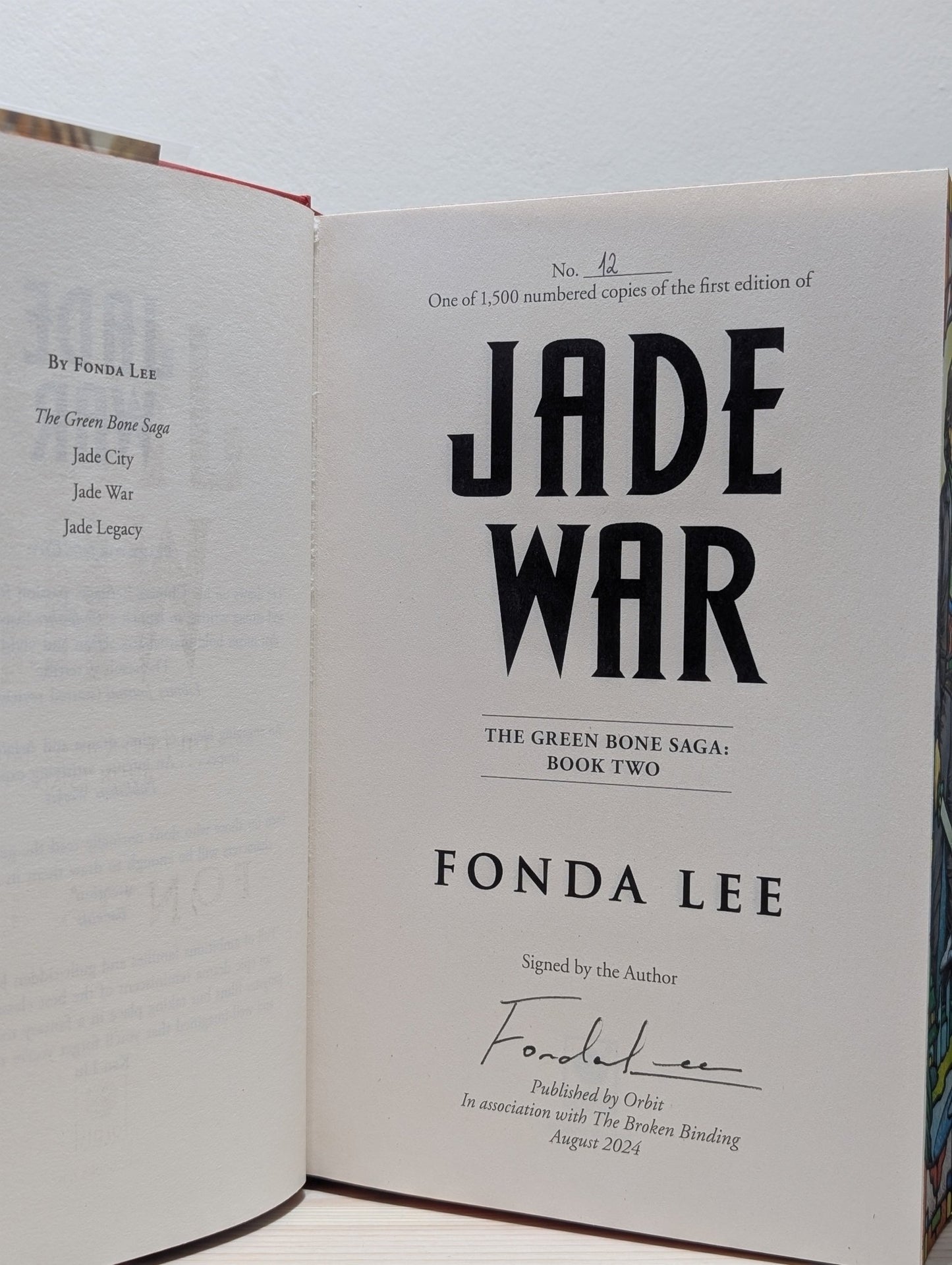 The Green Bone Saga: Jade City; Jade War; Jade Legacy by Fonda Lee (Signed Special Edition with sprayed edges) - Fialta Books