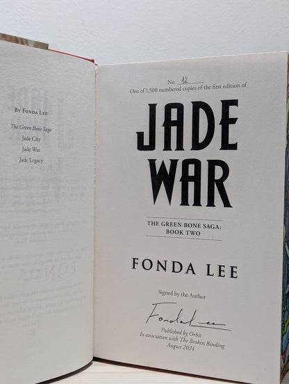 The Green Bone Saga: Jade City; Jade War; Jade Legacy by Fonda Lee (Signed Special Edition with sprayed edges) - Fialta Books