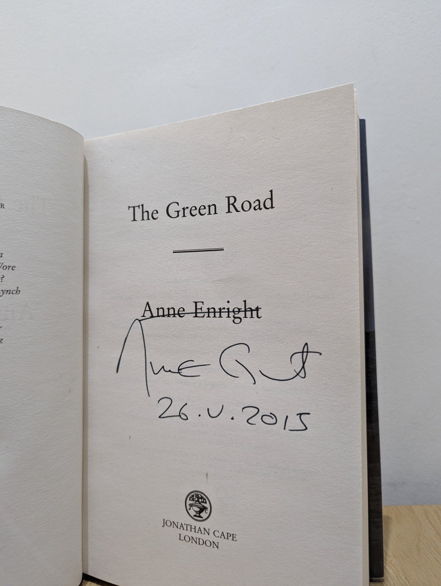 The Green Road by Anne Enright (Signed First Edition) - Fialta Books