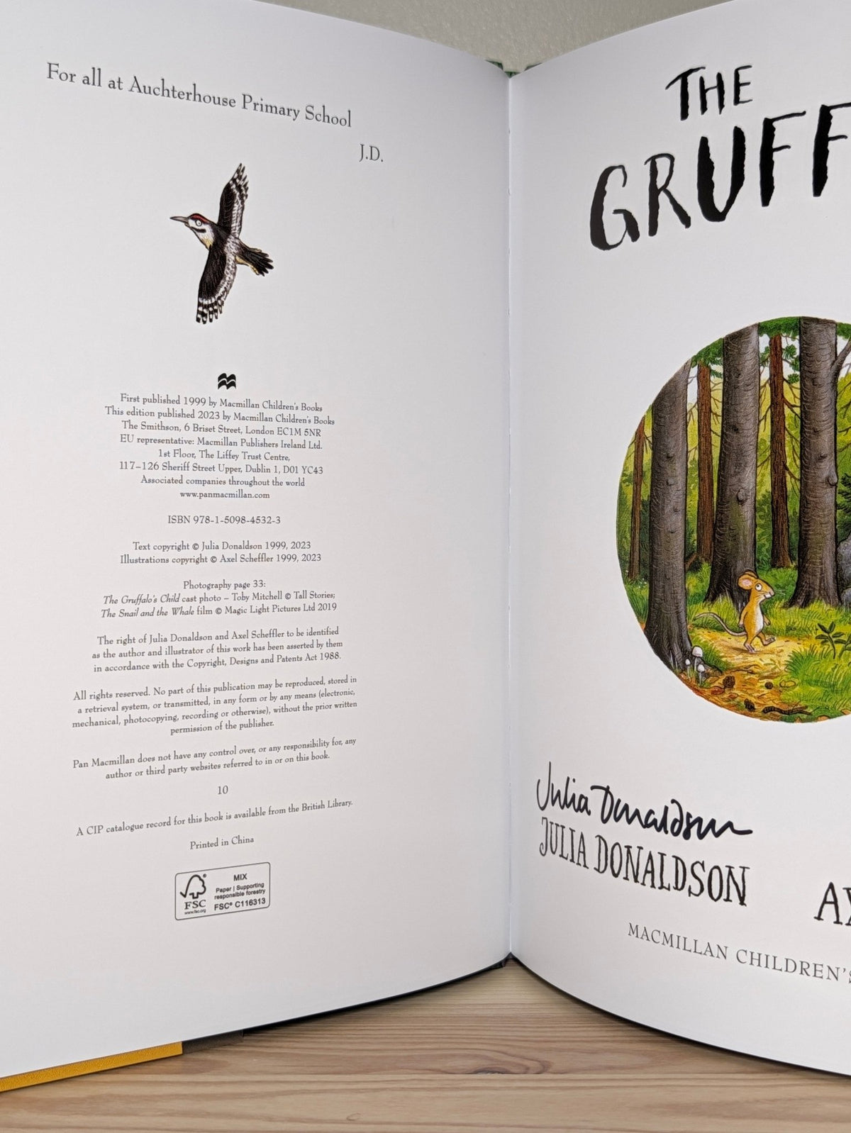The Gruffalo by Julia Donaldson (Signed Hardback Edition) - Fialta Books