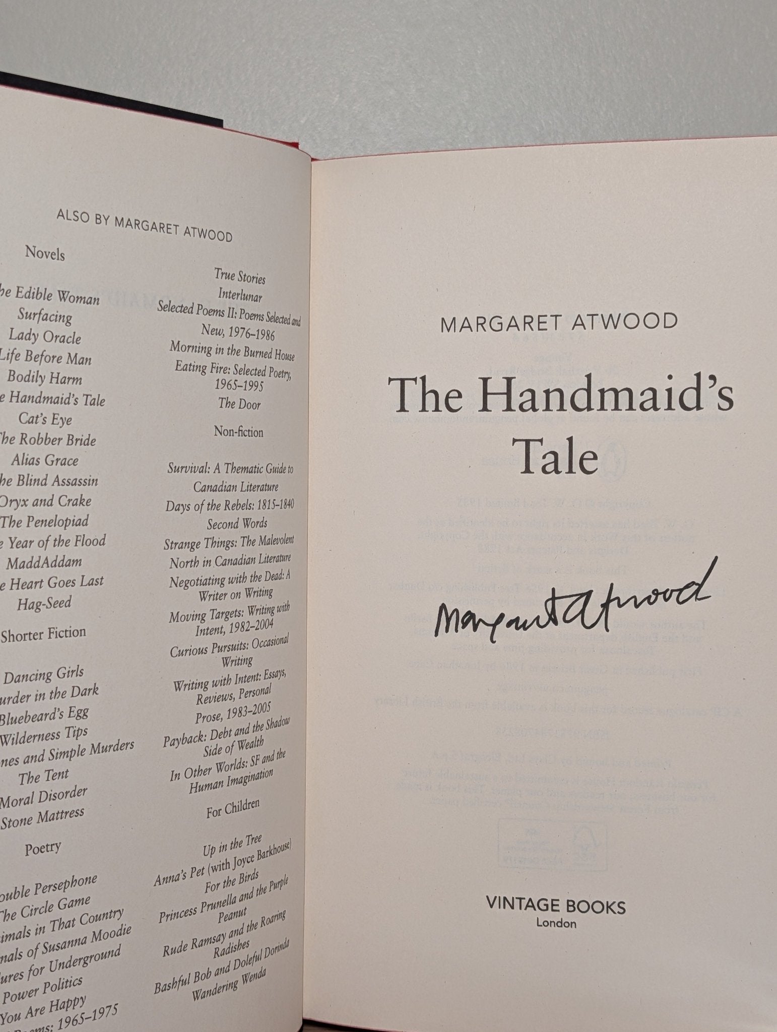 The Handmaid's Tale by Margaret Atwood (Signed Gift Edition) - Fialta Books
