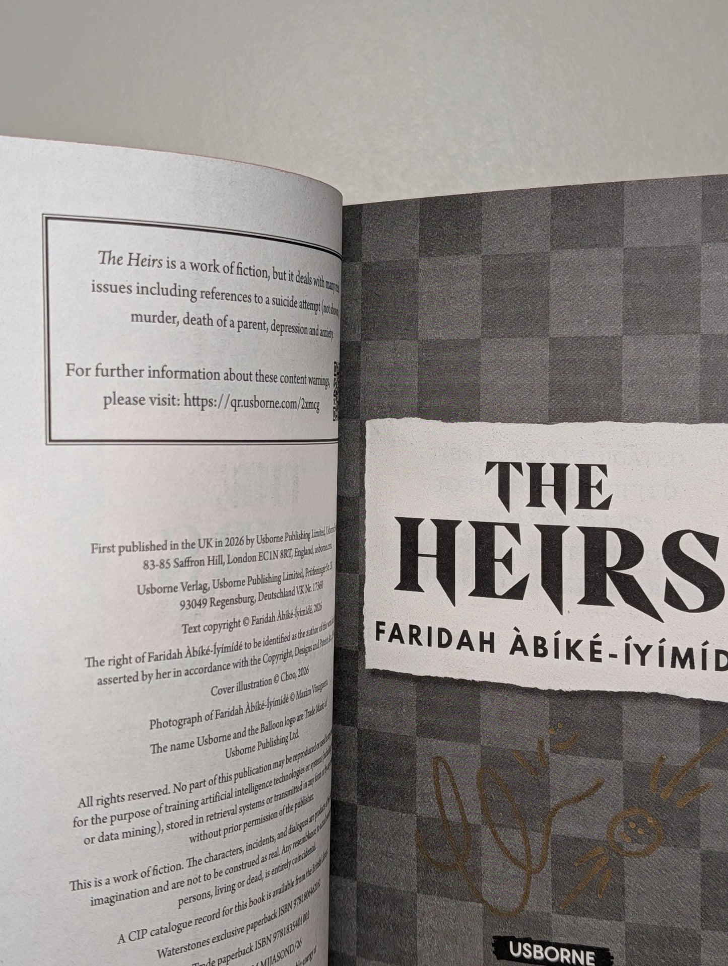 The Heirs by Faridah Abike-Iyimide (Signed First Edition with sprayed edges) - Fialta Books