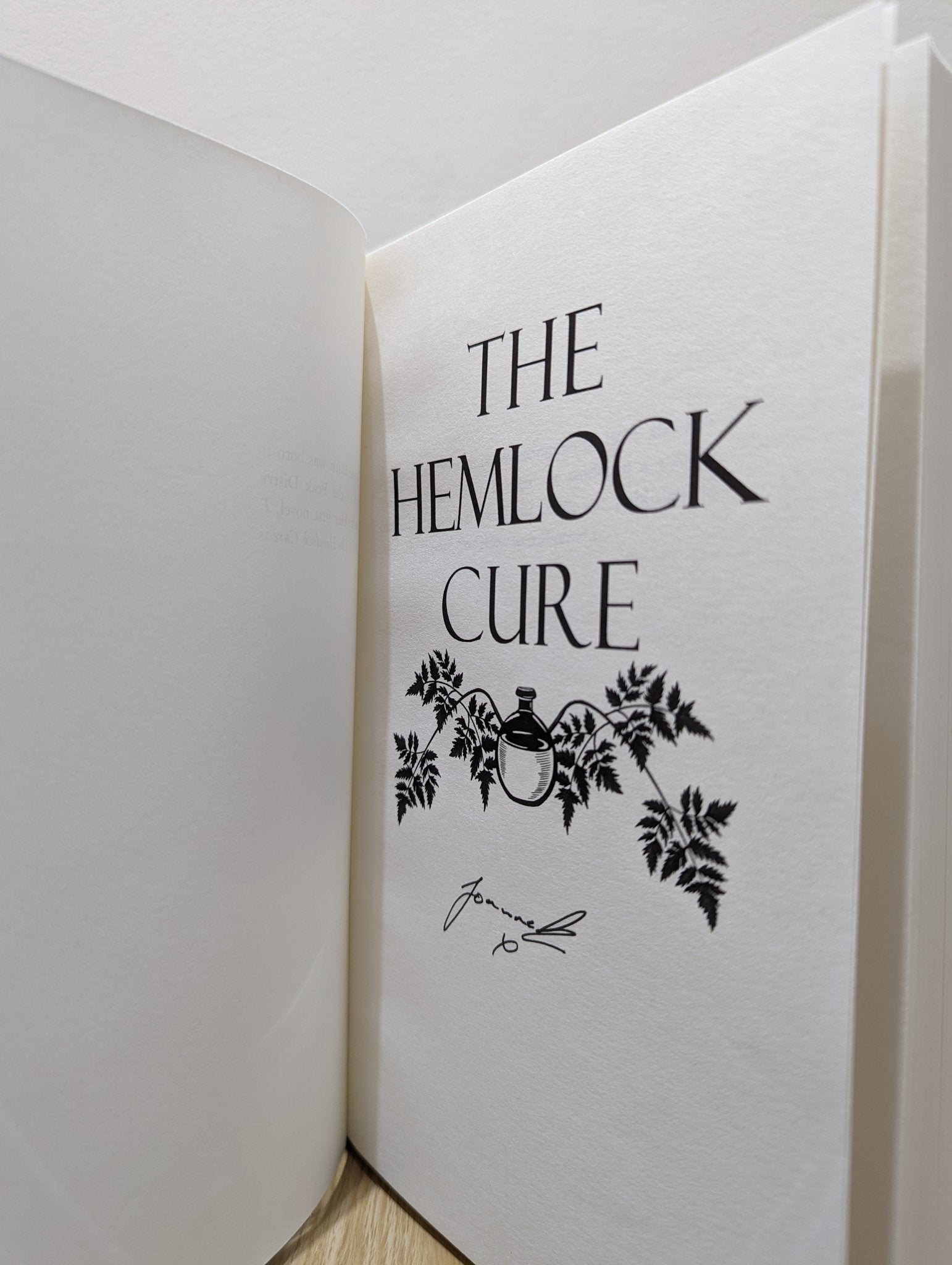 The Hemlock Cure by Joanne Burn (Signed First Edition) - Fialta Books