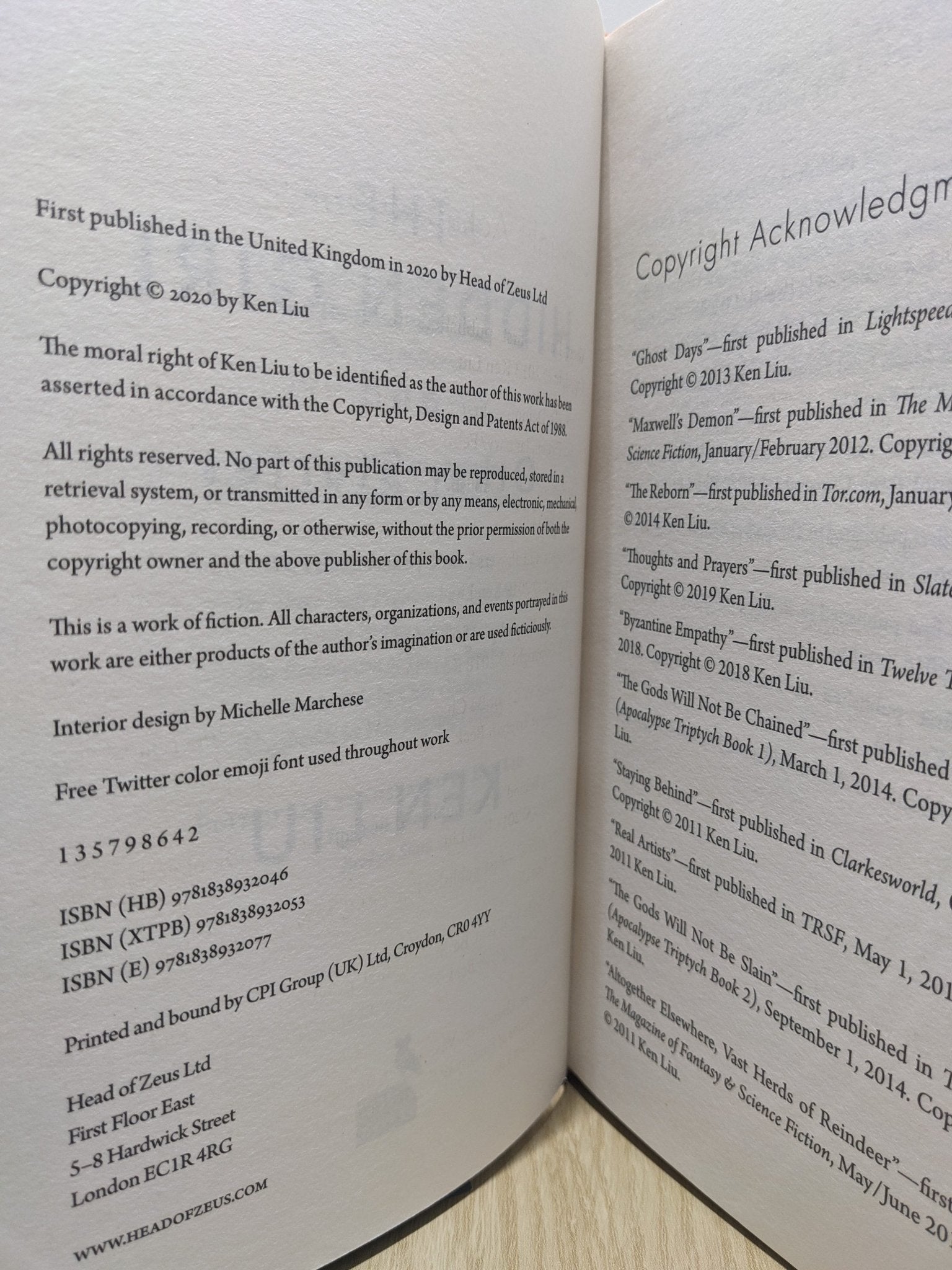 The Hidden Girl and Other Stories by Ken Liu (Signed First Edition) - Fialta Books